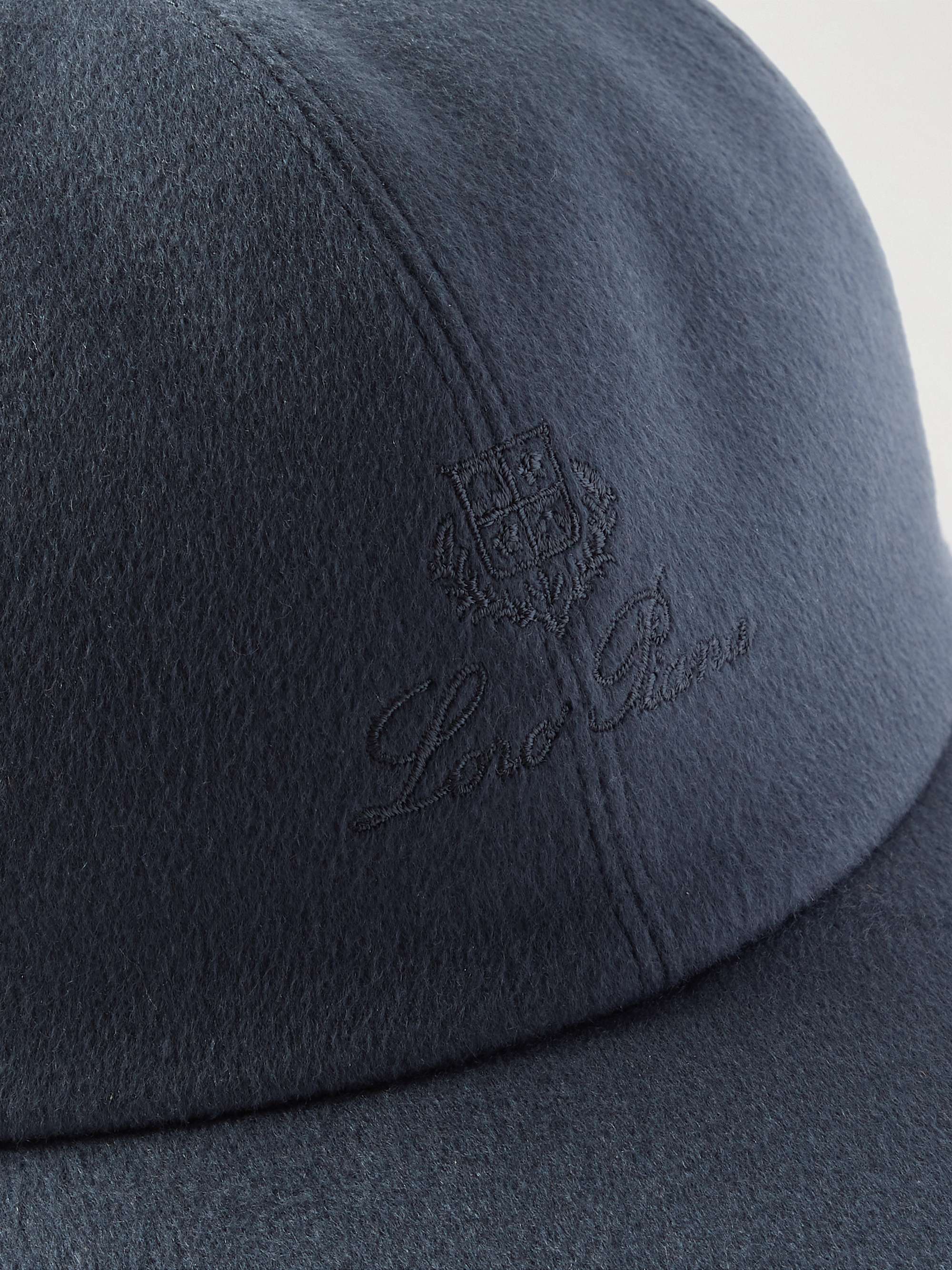 LORO PIANA Logo-Embroidered Storm System® Baby Cashmere Baseball Cap