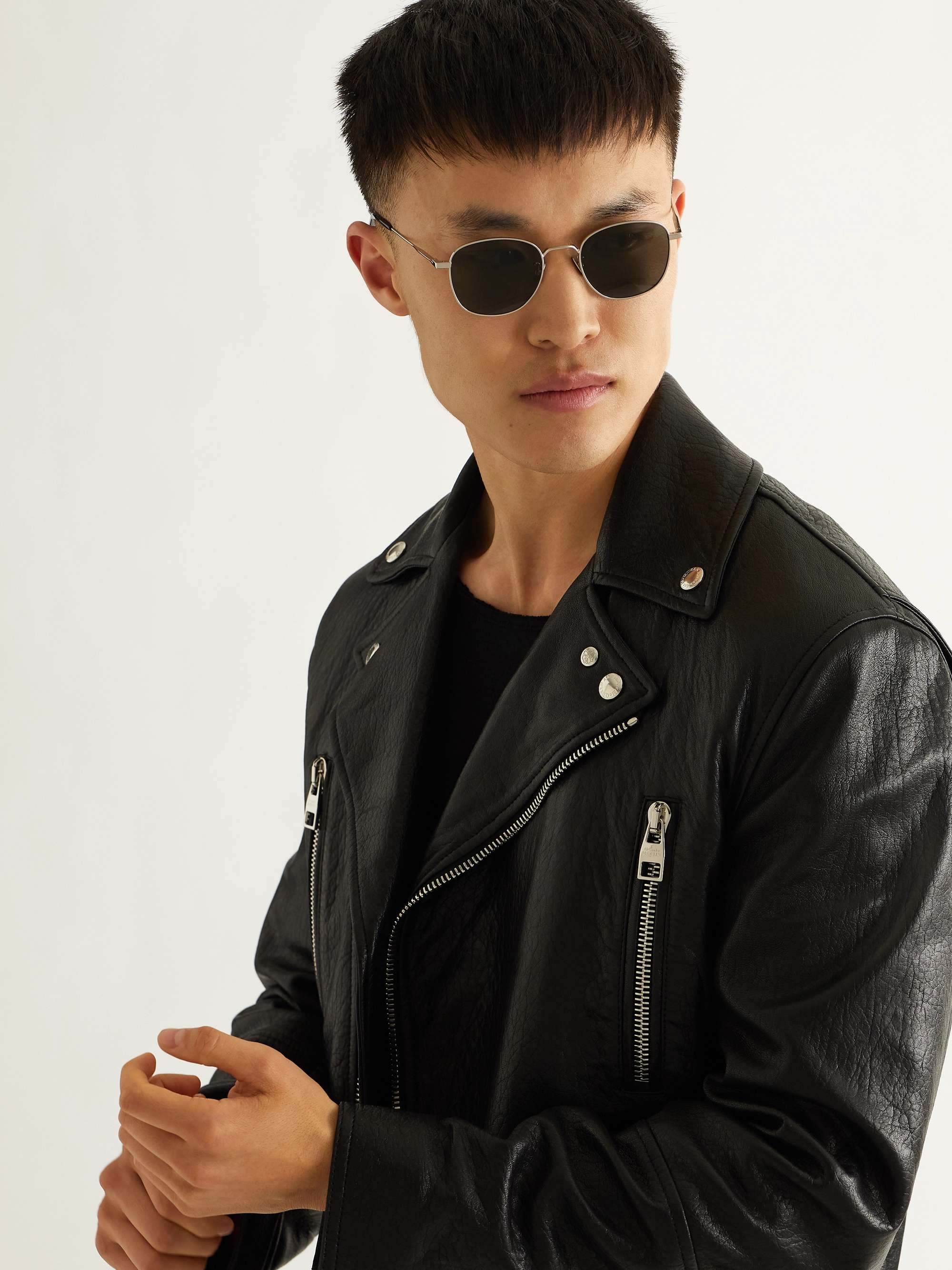 SAINT LAURENT EYEWEAR D-Frame Metal Sunglasses