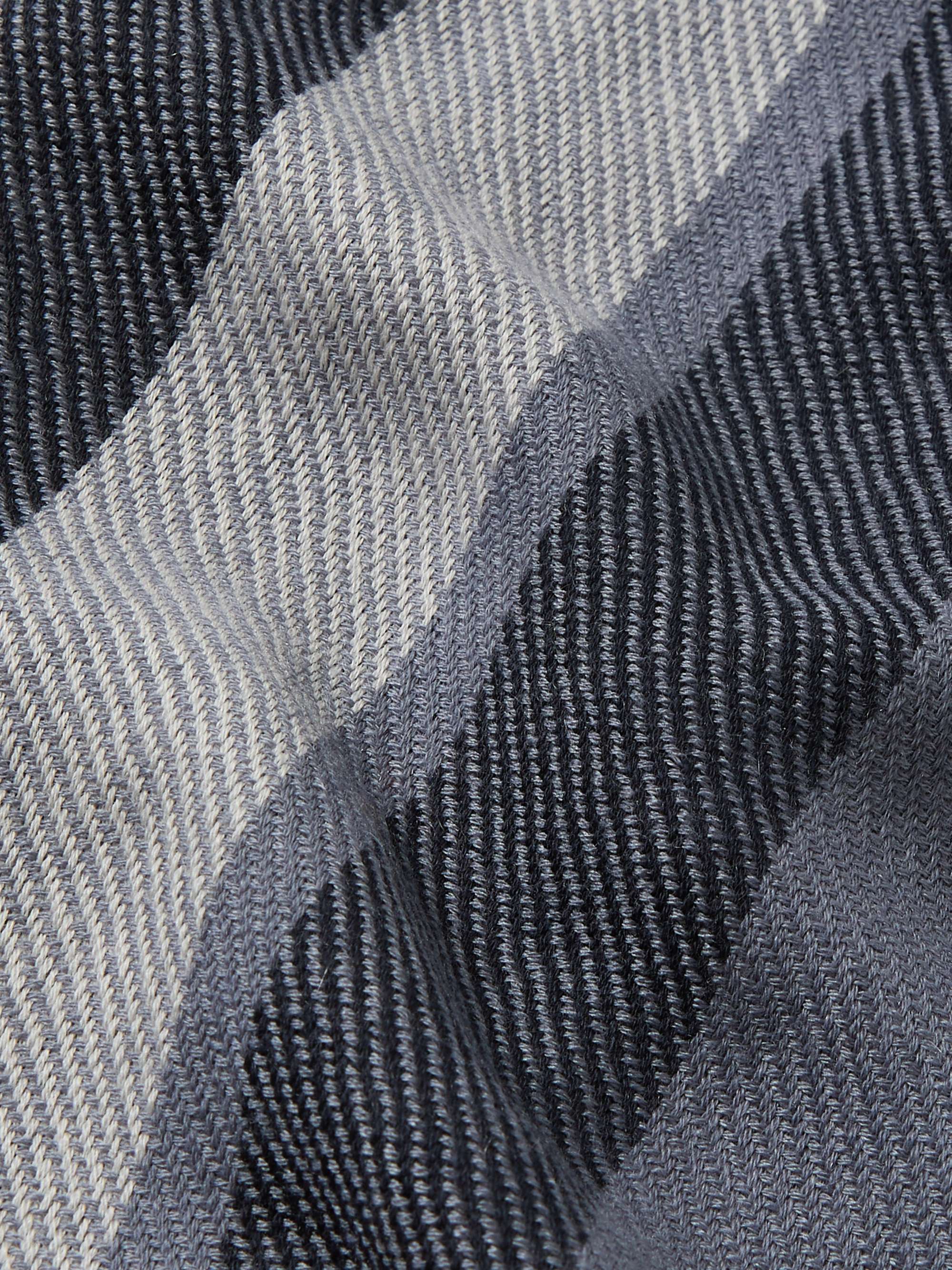 LORO PIANA Fringed Striped Cashmere Scarf