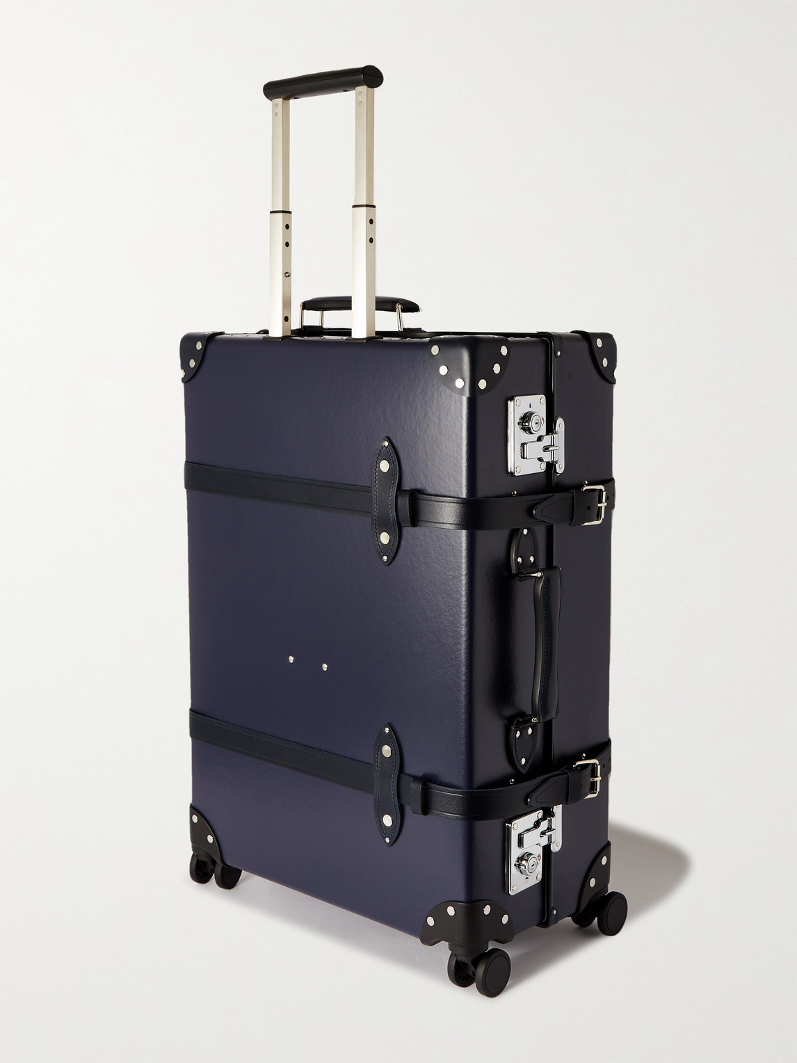 Shop Globe-trotter Centenary 30&quot;&quot; Leather-trimmed Trolley Case In Blue