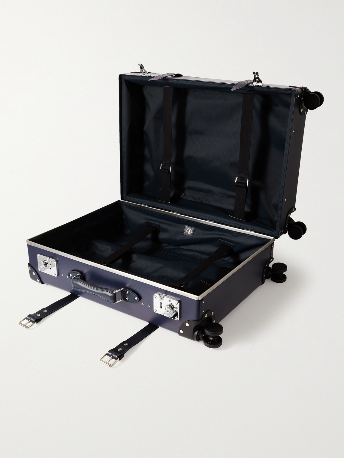 Shop Globe-trotter Centenary 30&quot;&quot; Leather-trimmed Trolley Case In Blue