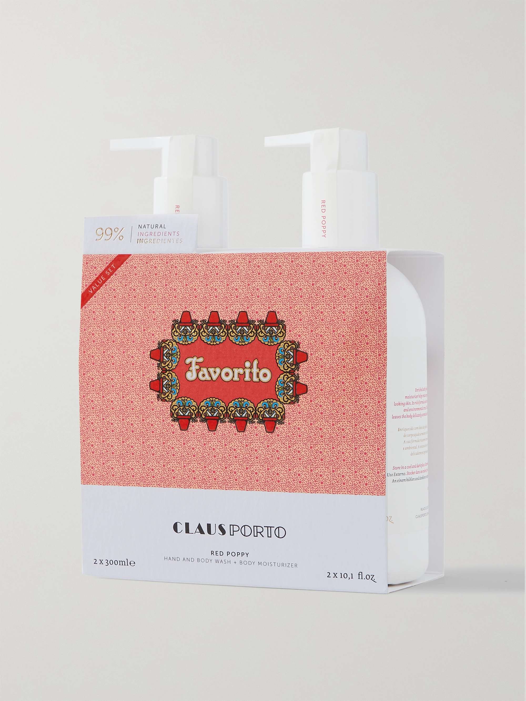 CLAUS PORTO Favorito Duo Set - Red Poppy, 2 x 300ml