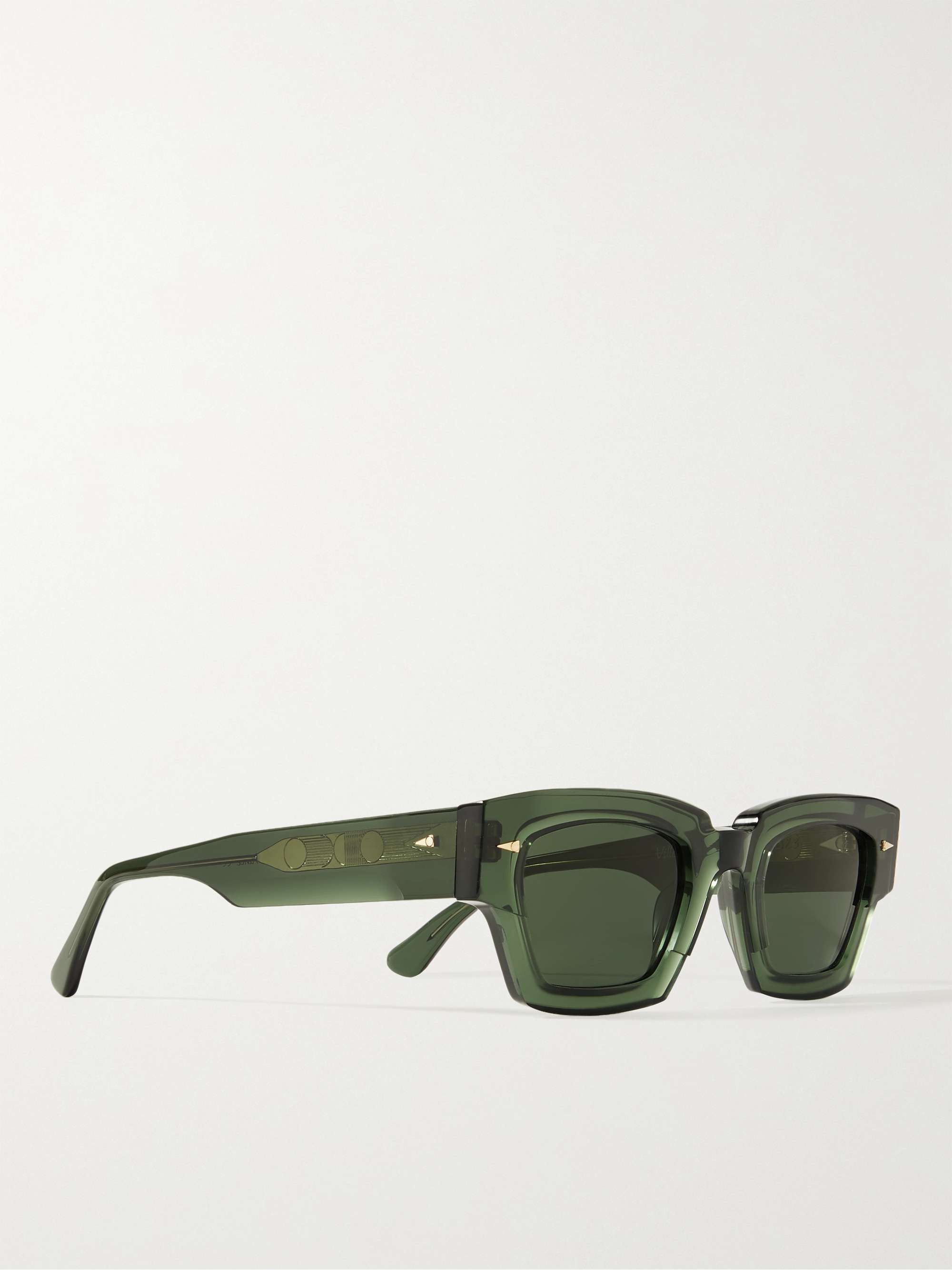 AHLEM Villette Rectangle-Frame Acetate Sunglasses