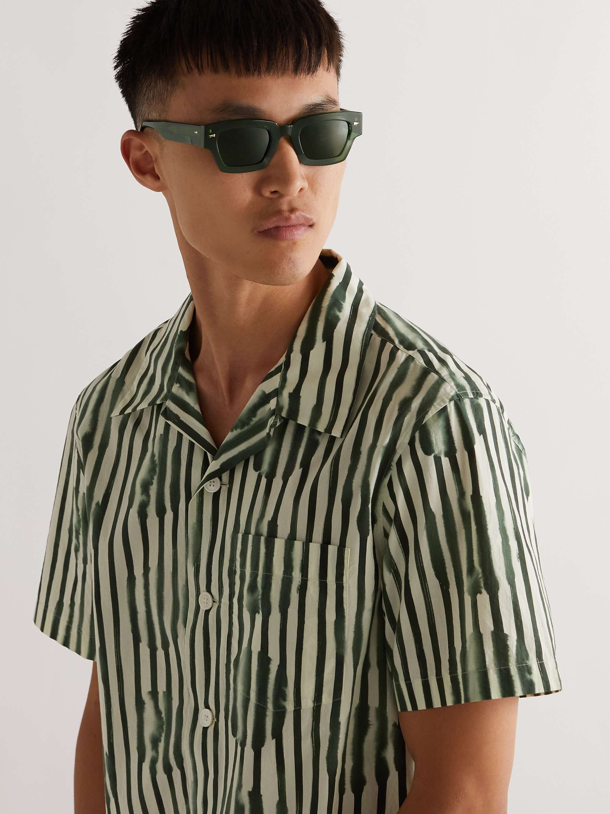 AHLEM Villette Rectangle-Frame Acetate Sunglasses