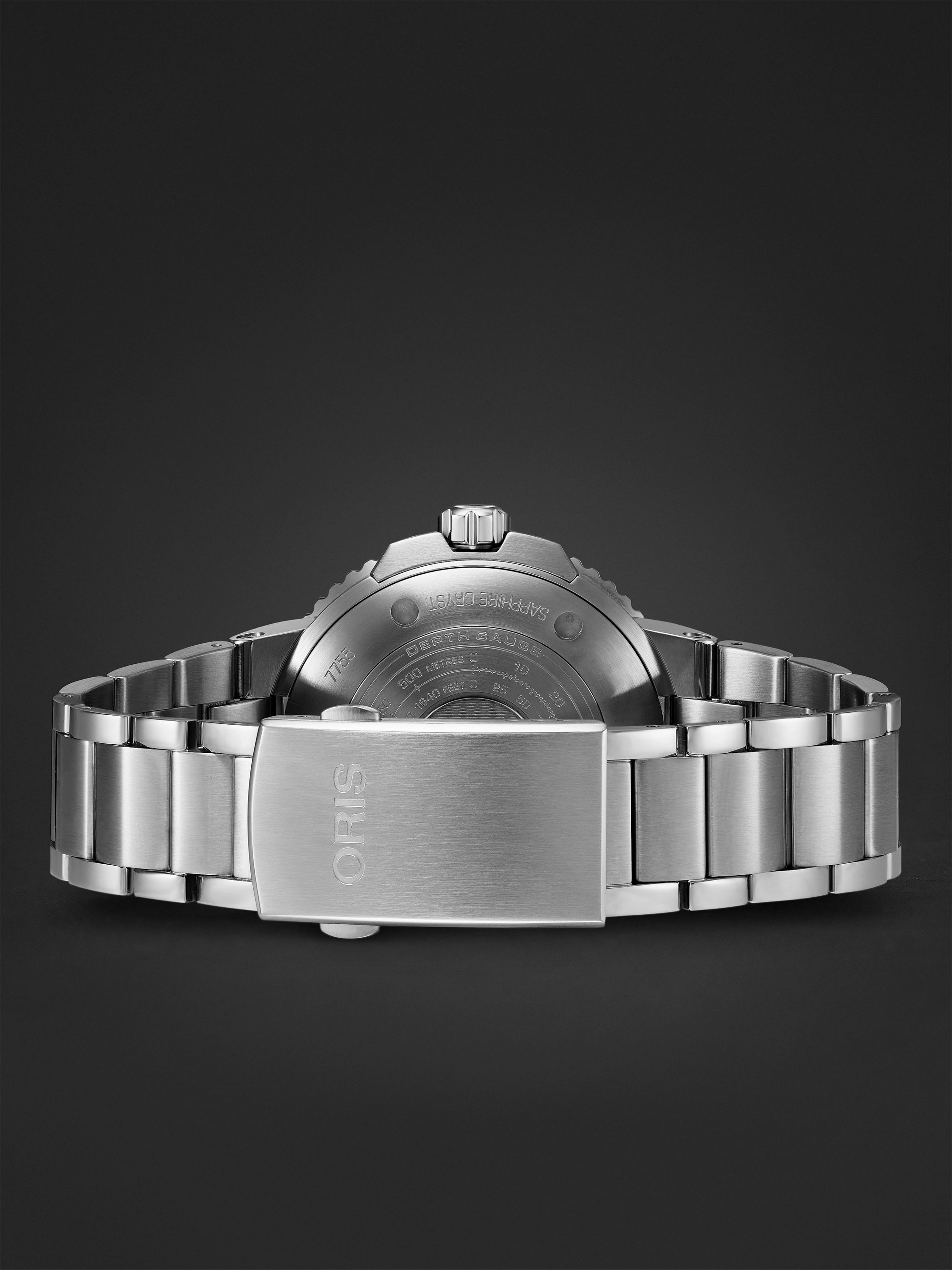 ORIS Aquis Depth Gauge Automatic 45.8mm Stainless Steel Watch, Ref. No. 01 733 7755 4154-Set MB