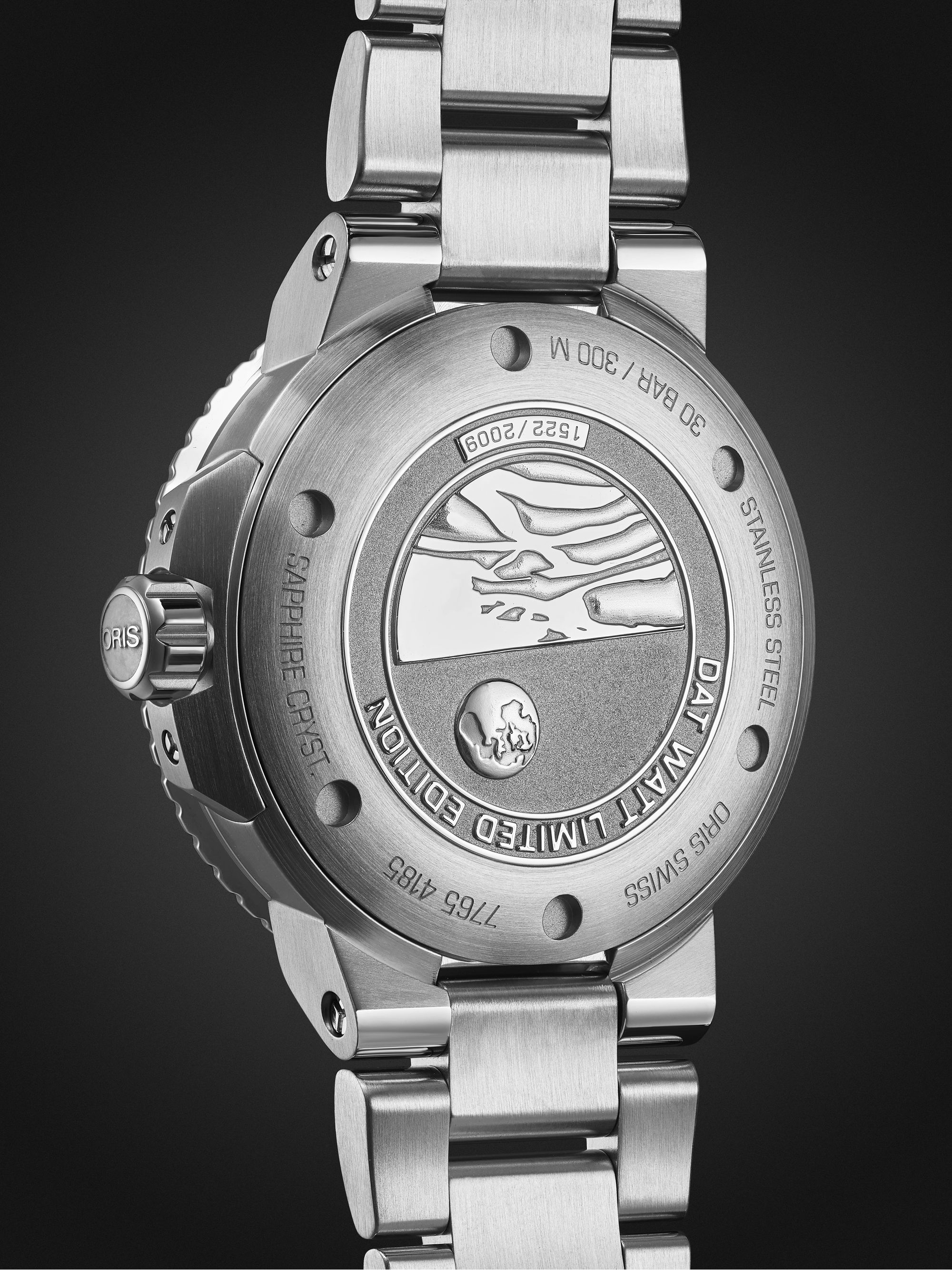 ORIS Aquis Dat Watt Limited Edition Automatic 43.5mm Stainless Steel Watch, Ref. No. 01 761 7765 4185