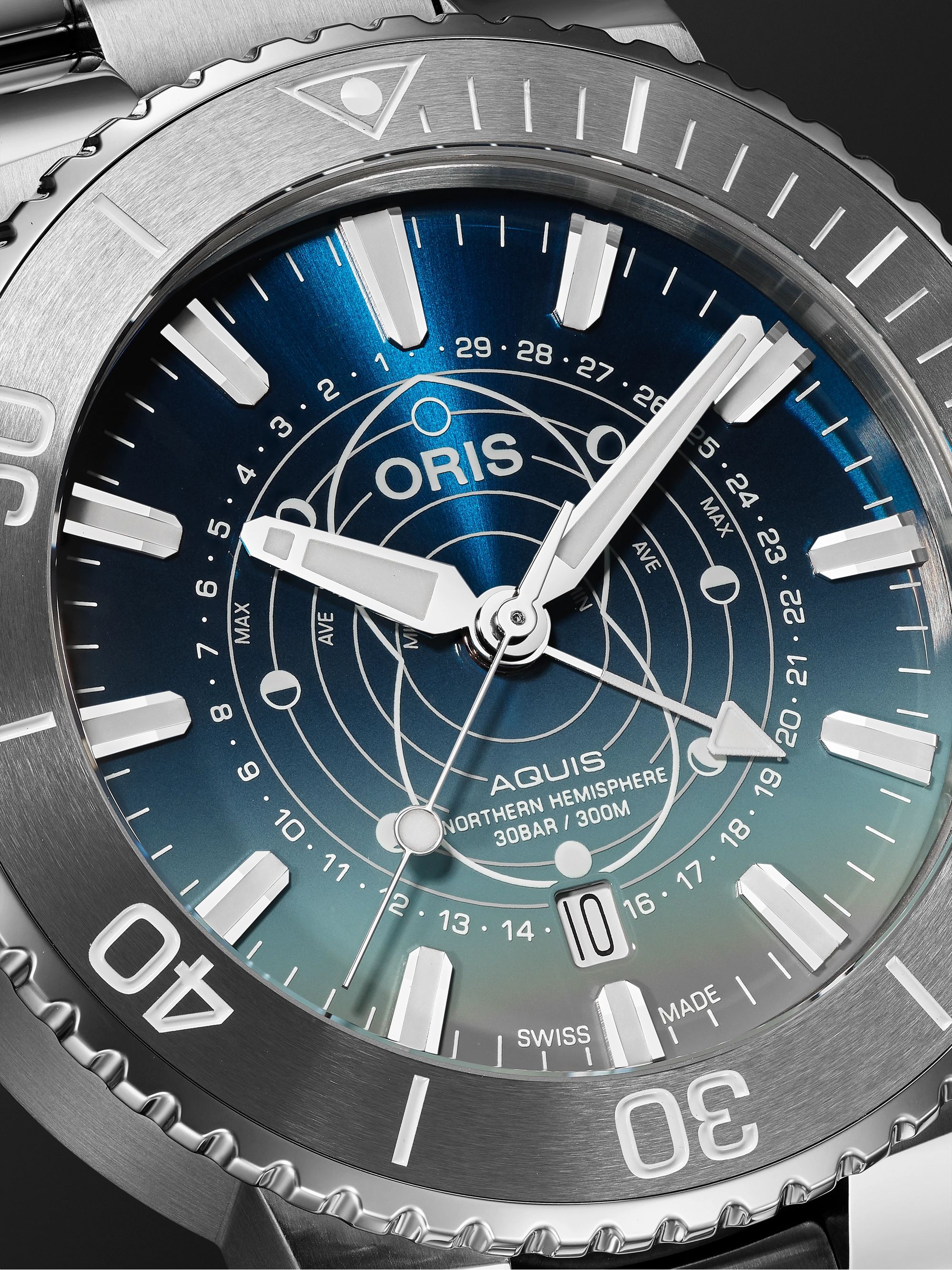 ORIS Aquis Dat Watt Limited Edition Automatic 43.5mm Stainless Steel Watch, Ref. No. 01 761 7765 4185
