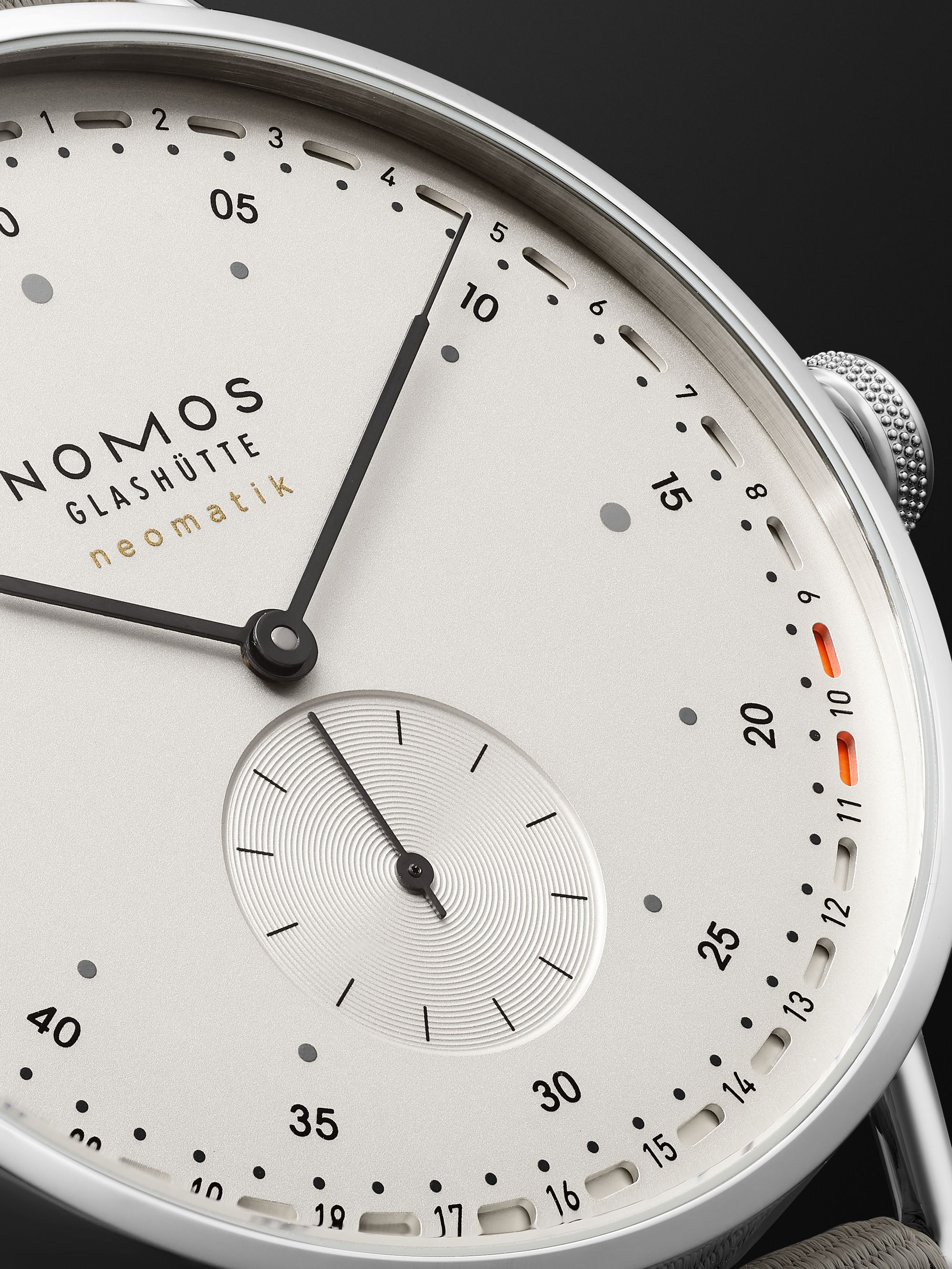 NOMOS GLASHÜTTE Metro Neomatik 41 Automatic 40.5mm Stainless Steel and Webbing Watch, Ref. No. 1165