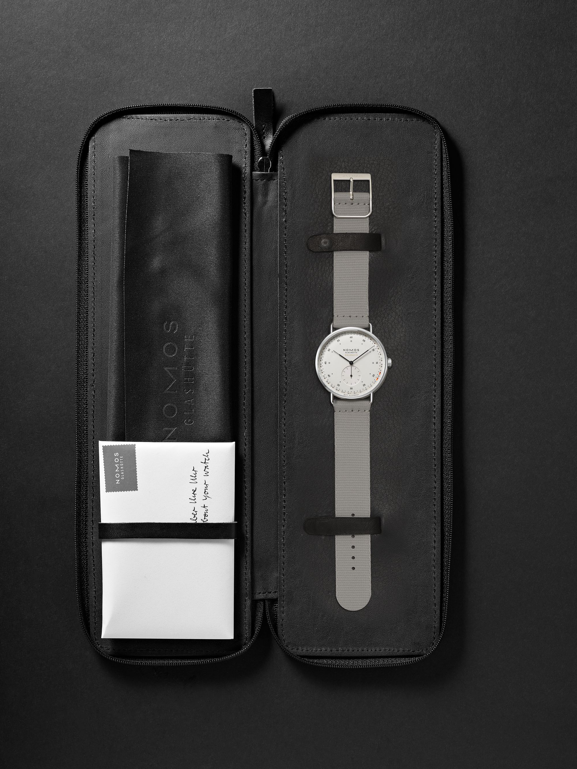 NOMOS GLASHÜTTE Metro Neomatik 41 Automatic 40.5mm Stainless Steel and Webbing Watch, Ref. No. 1165