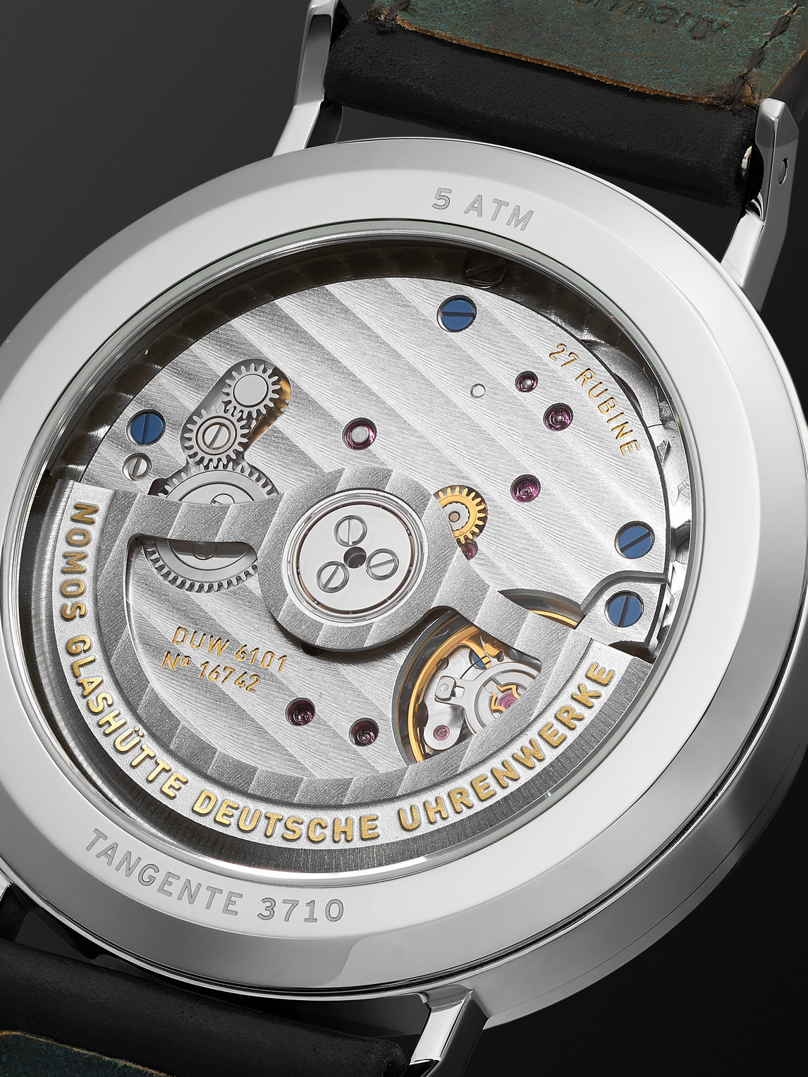  Nomos Glashütte - Tangente Neomatik 41 Automatic 41mm Stainless Steel And Cordovan Leather Watch, Ref. No. 182 - Men - Blue 