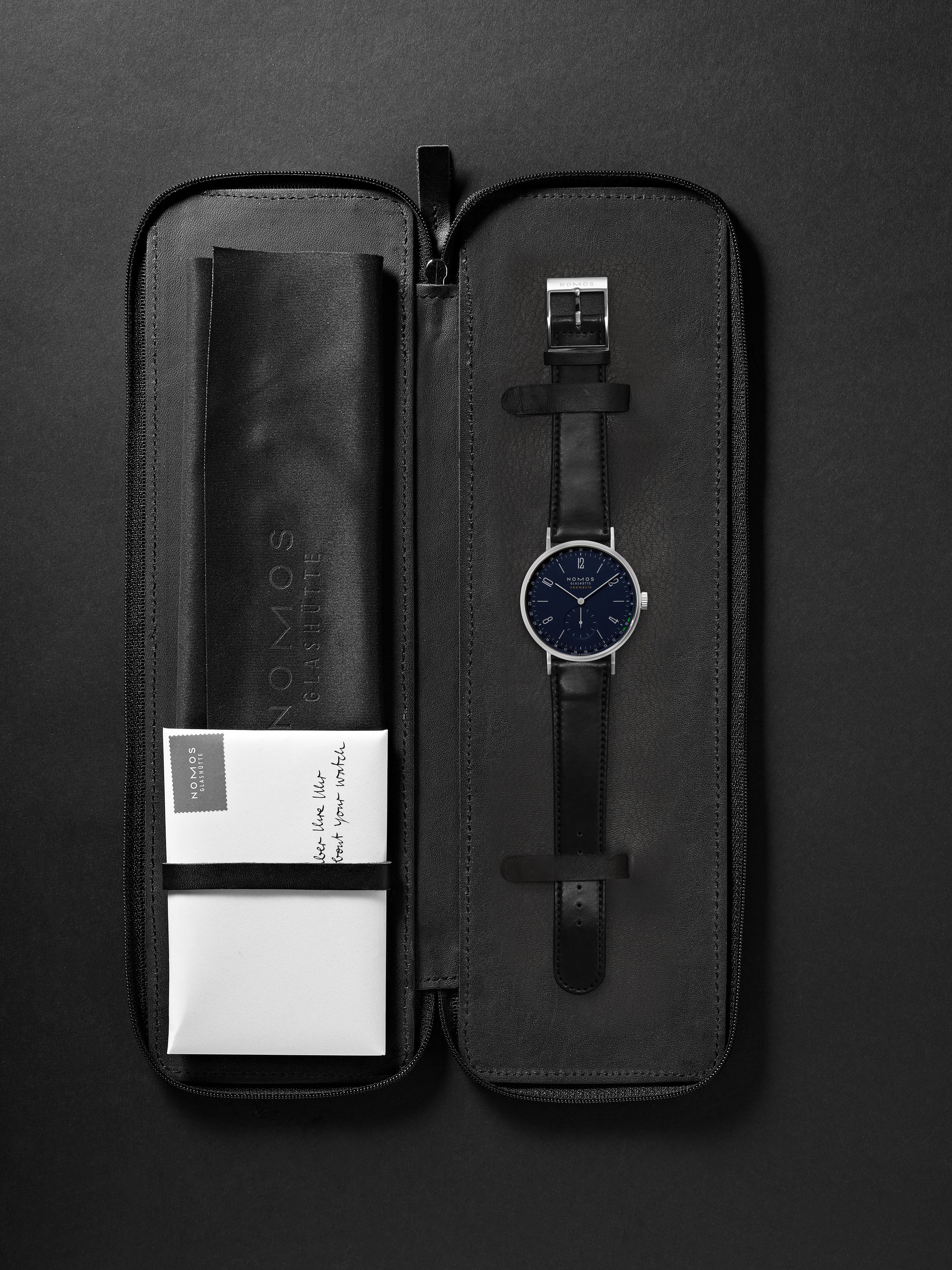 NOMOS GLASHÜTTE Tangente Neomatik 41 Automatic 41mm Stainless Steel and Cordovan Leather Watch, Ref. No. 182