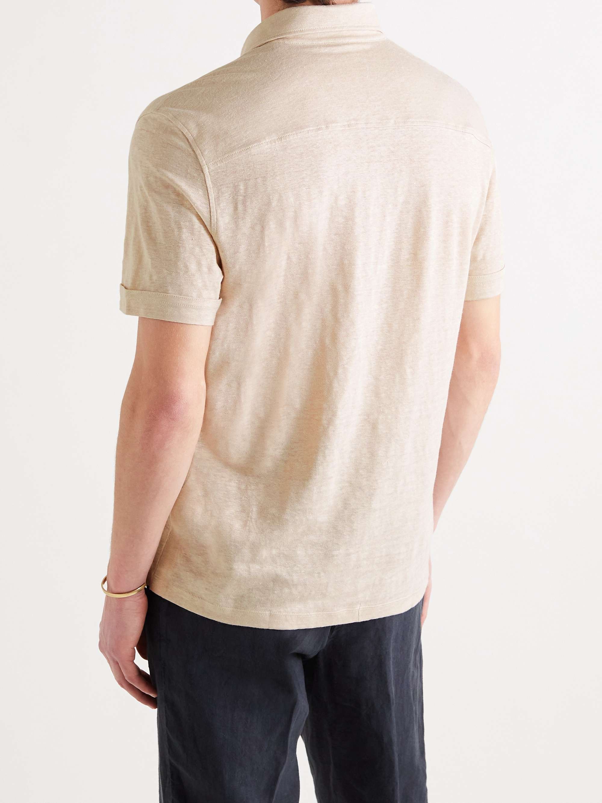 ZEGNA Linen Polo Shirt