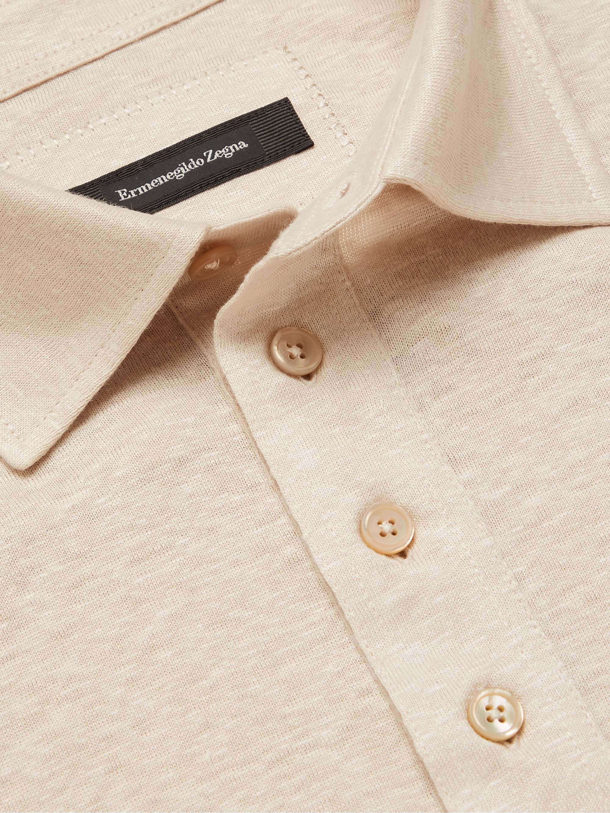 ZEGNA Linen Polo Shirt