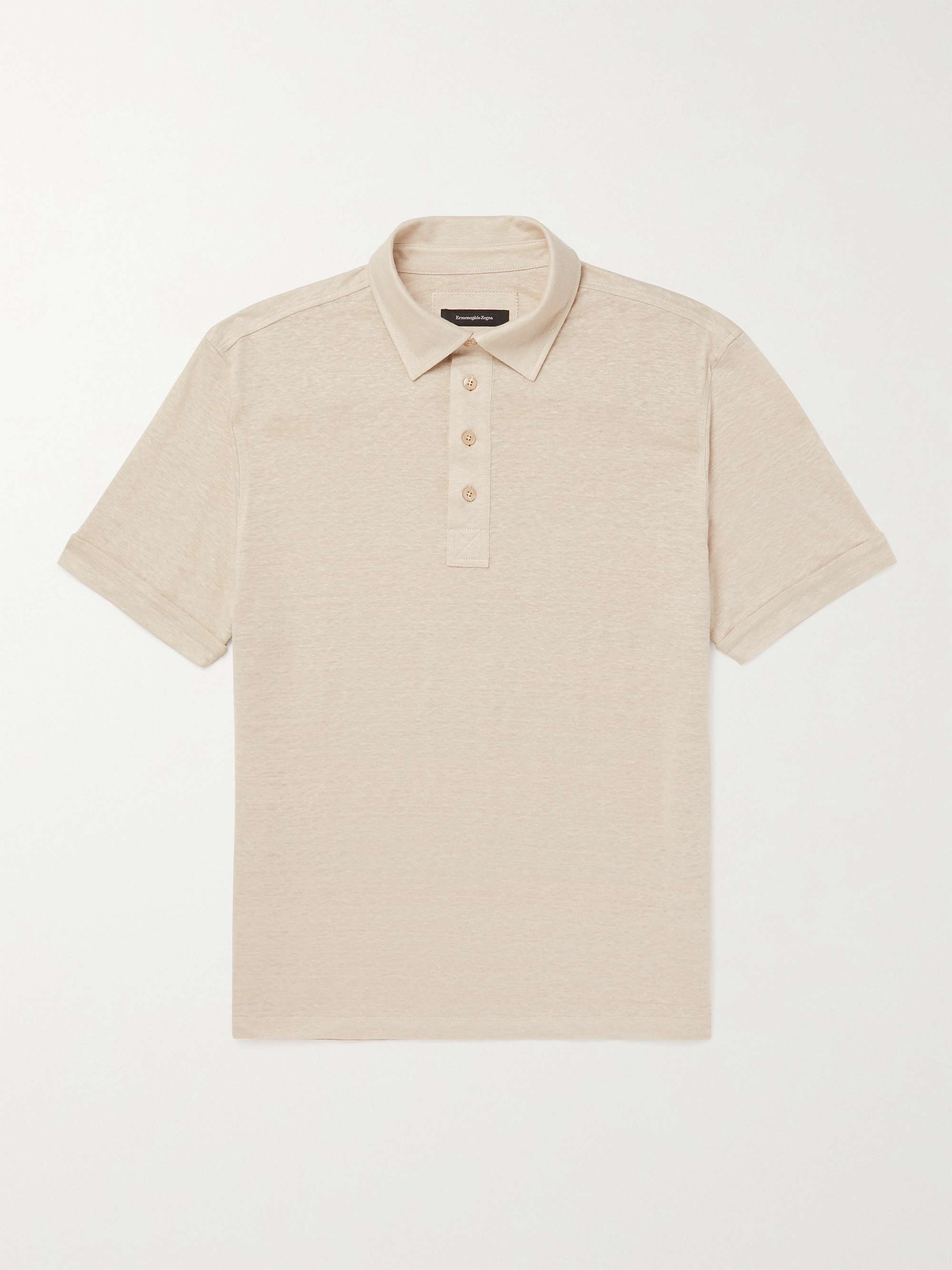 ZEGNA Linen Polo Shirt