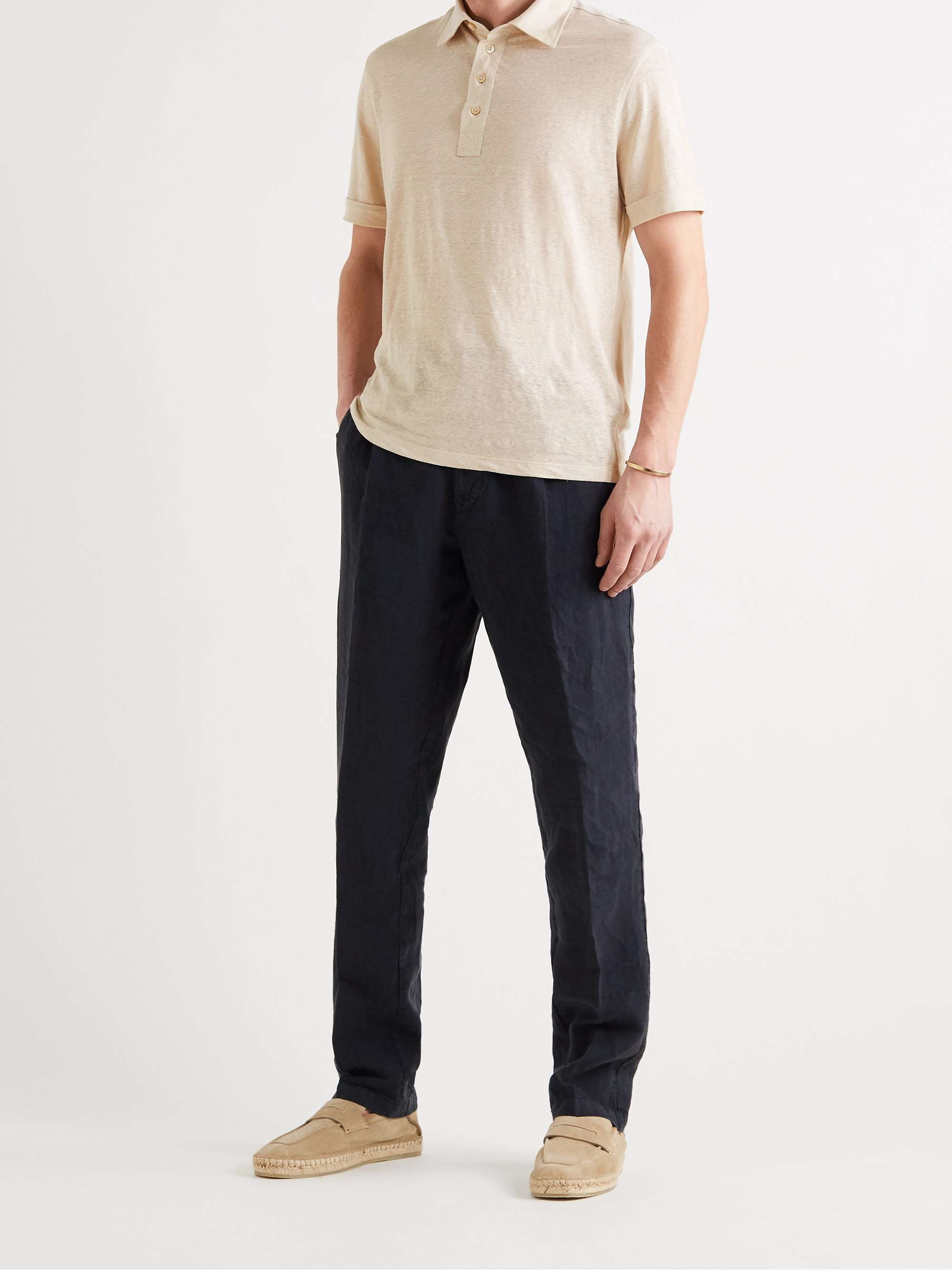 ZEGNA Linen Polo Shirt