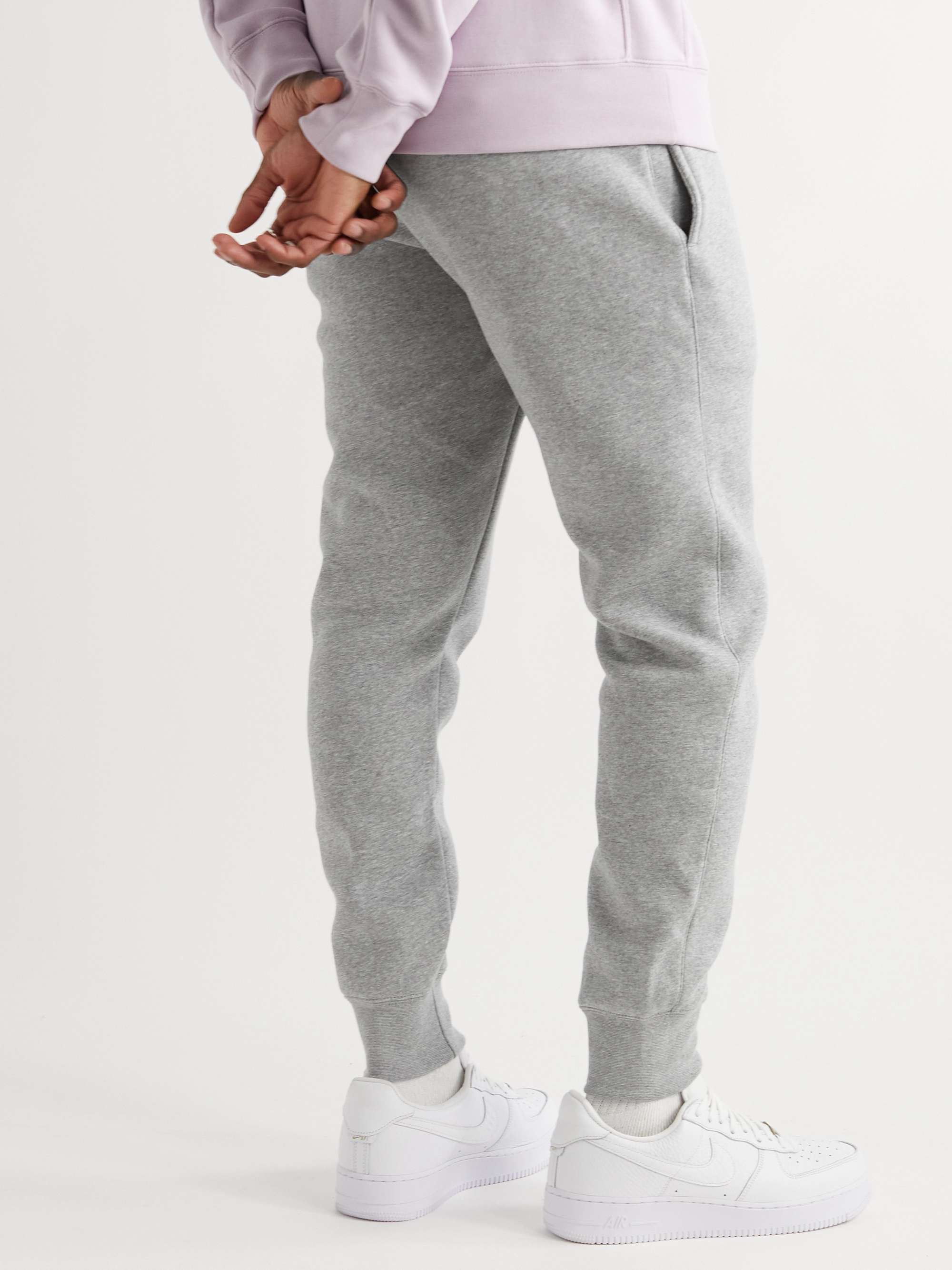 NIKE NSW Tapered Cotton-Blend Jersey Sweatpants