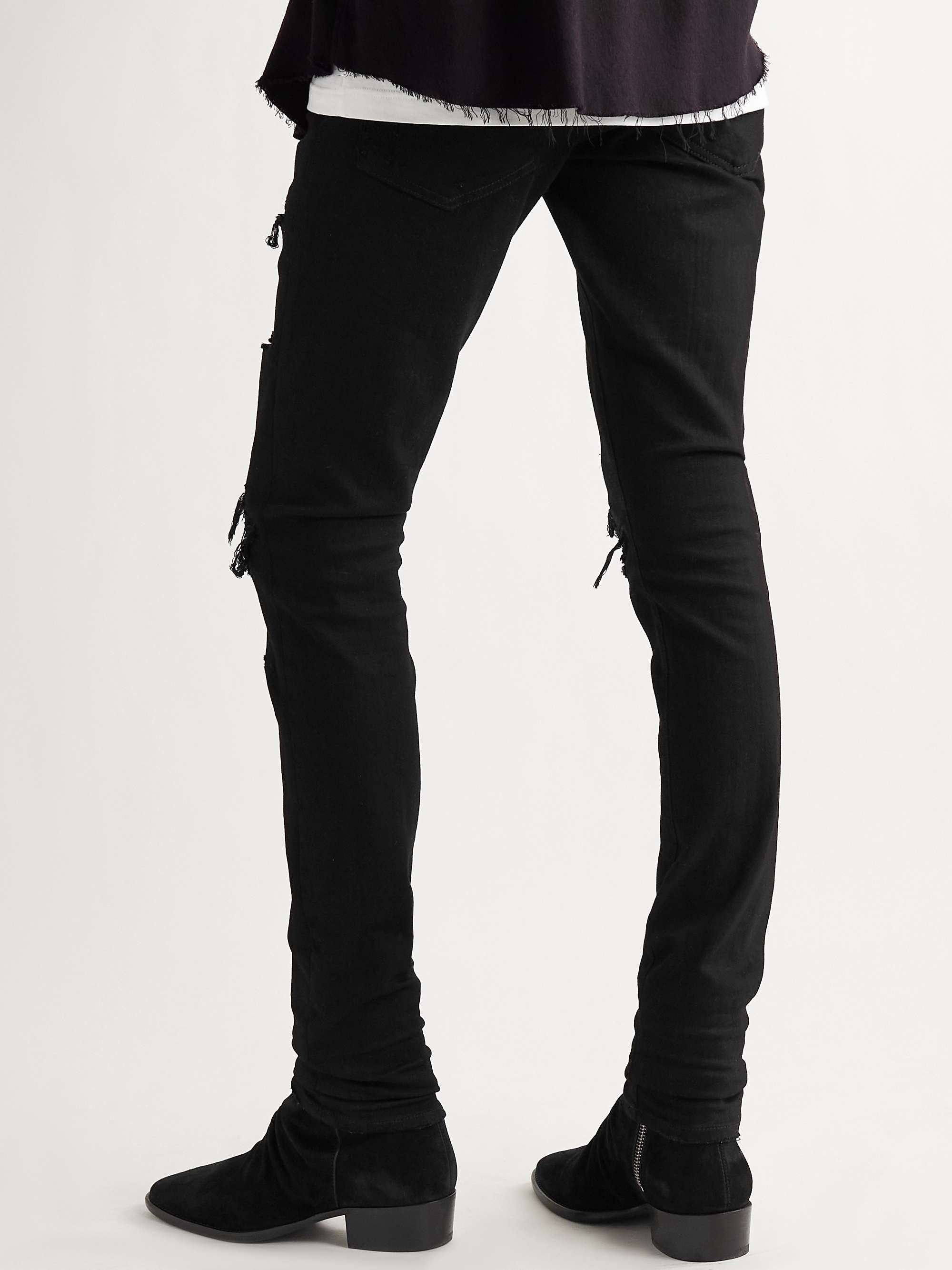 AMIRI MX1 Skinny-Fit Distressed Panelled Jeans