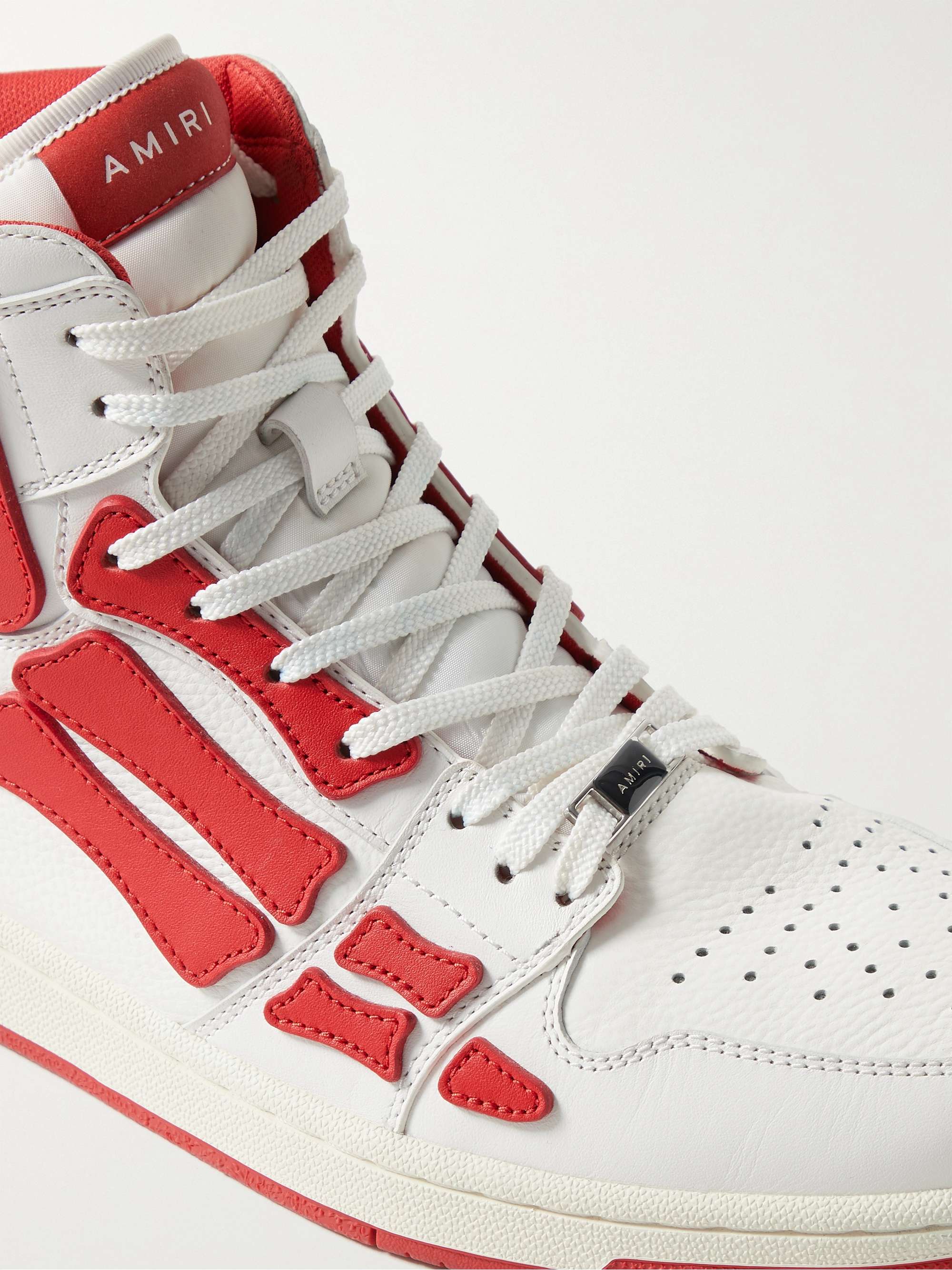 AMIRI Skel-Top Colour-Block Leather High-Top Sneakers
