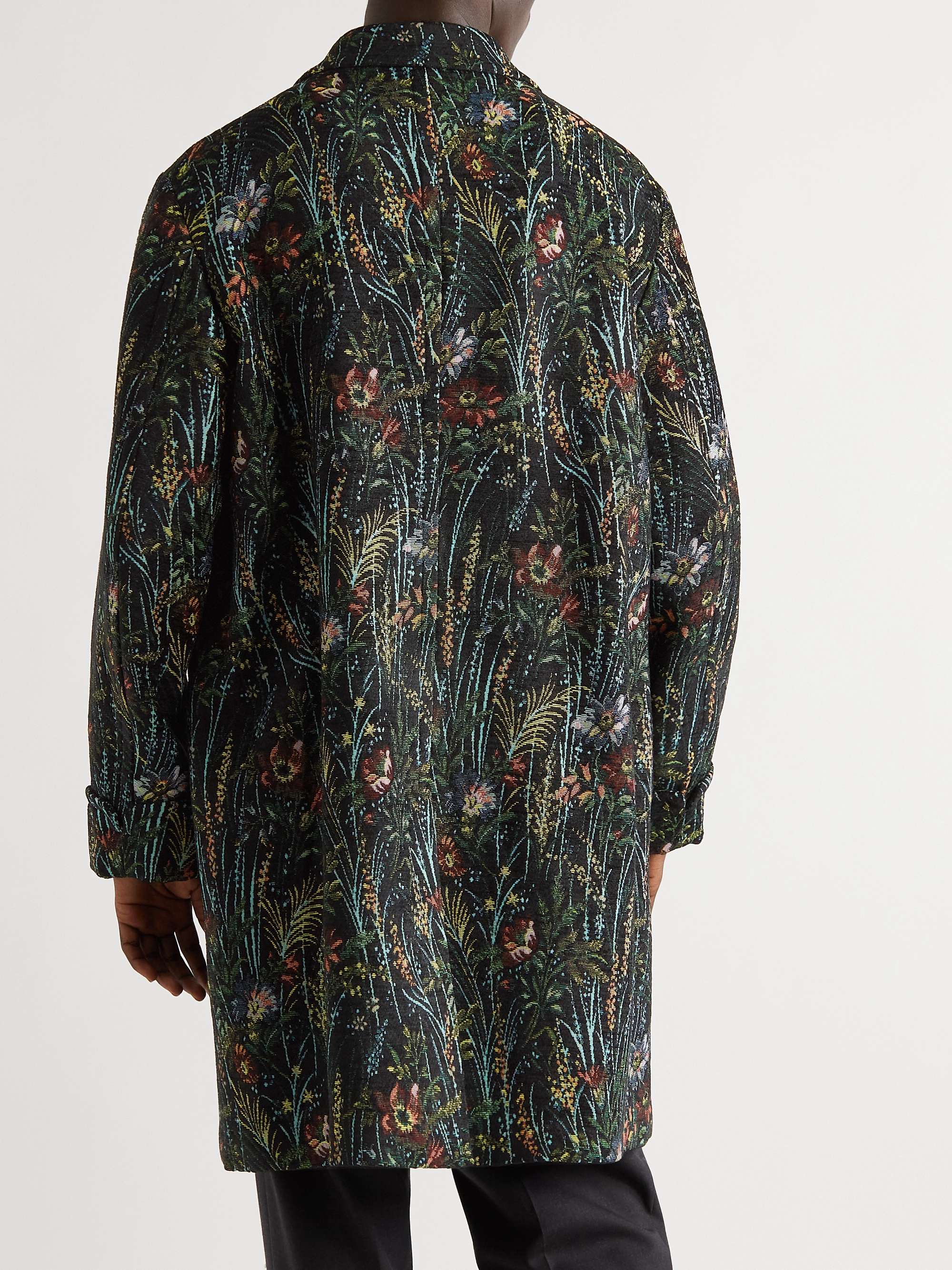 4SDESIGNS Floral-Print Brocade Coat