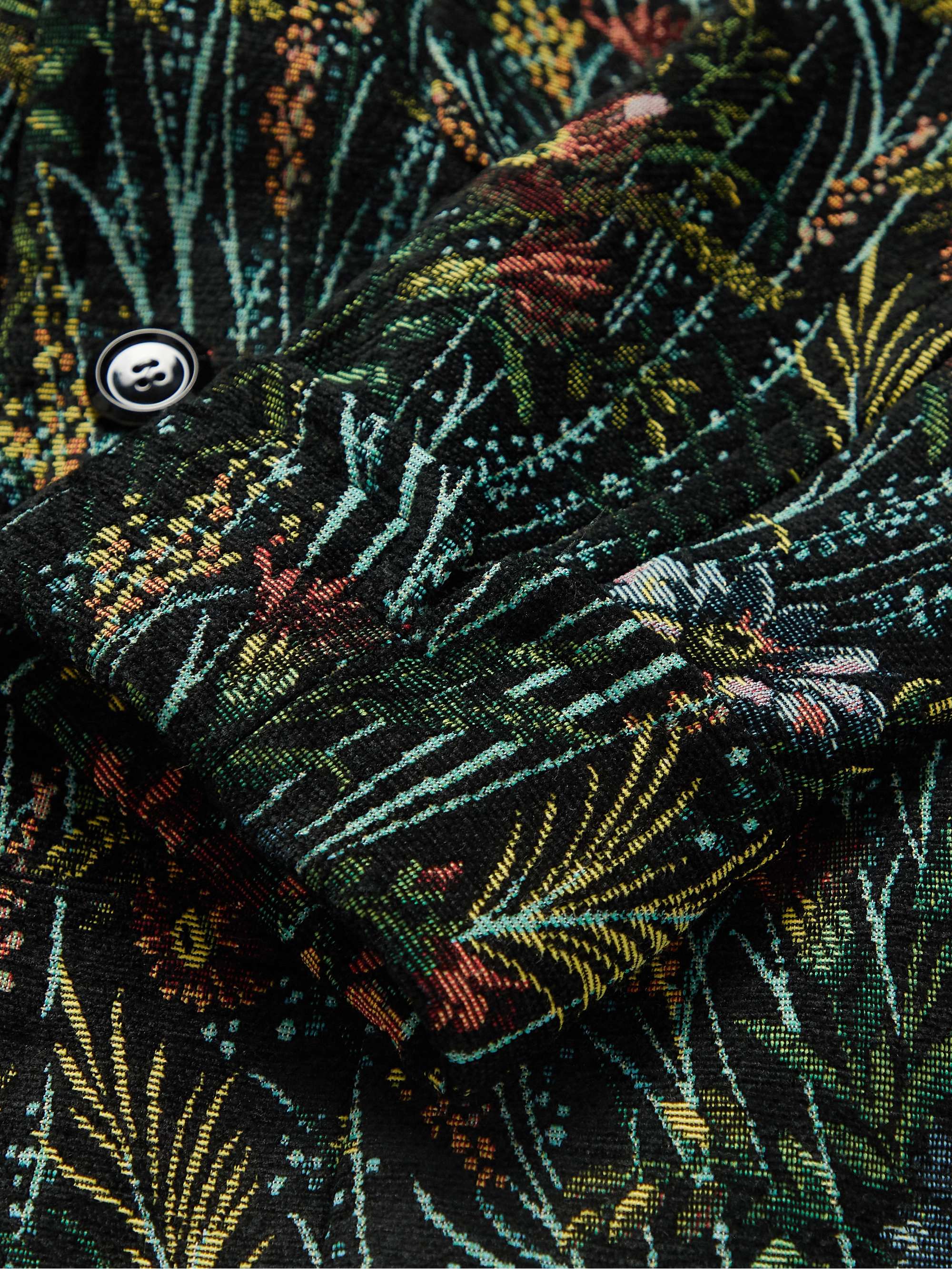 4SDESIGNS Floral-Print Brocade Coat