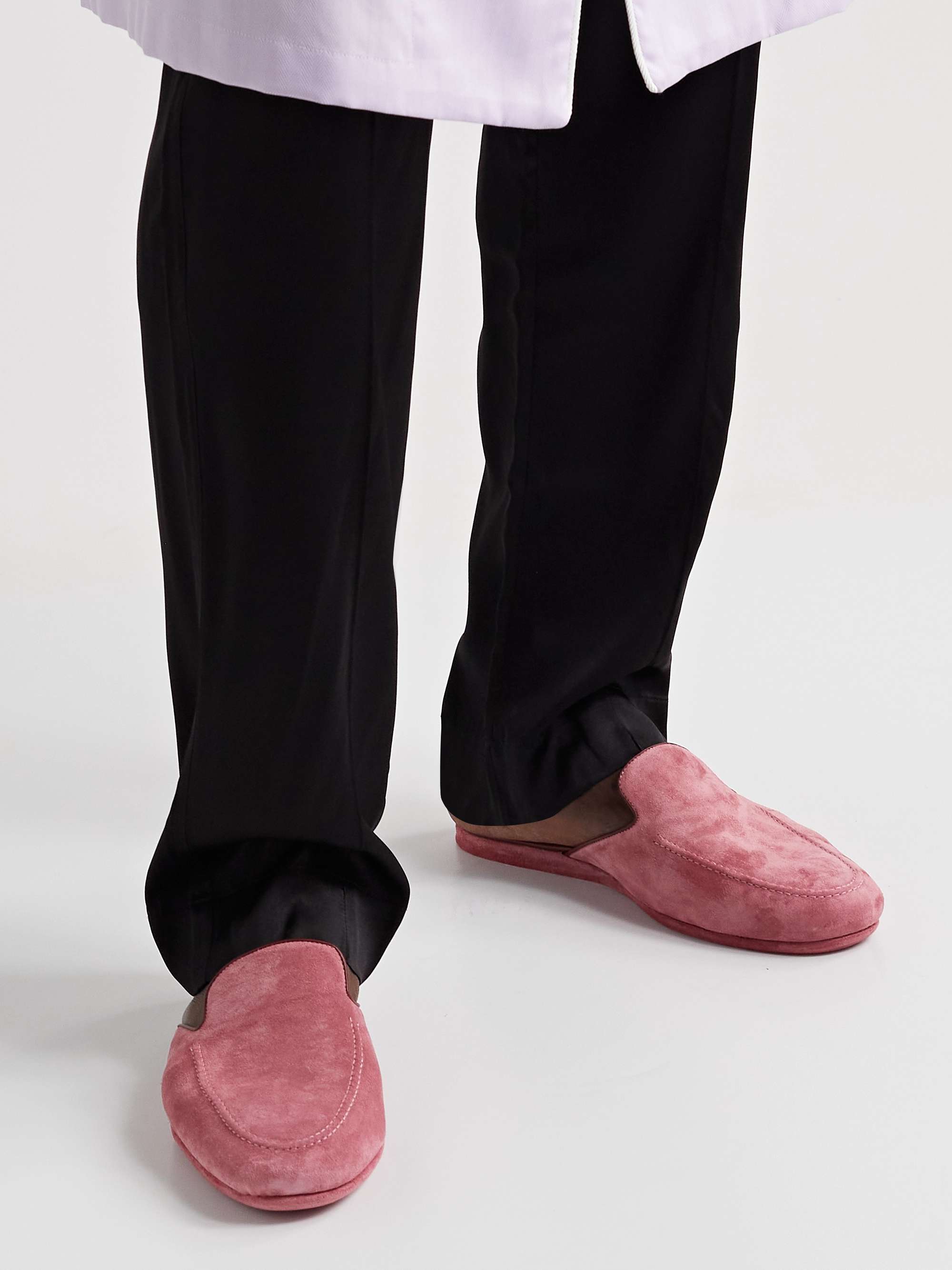 MANOLO BLAHNIK Montague Suede Slippers