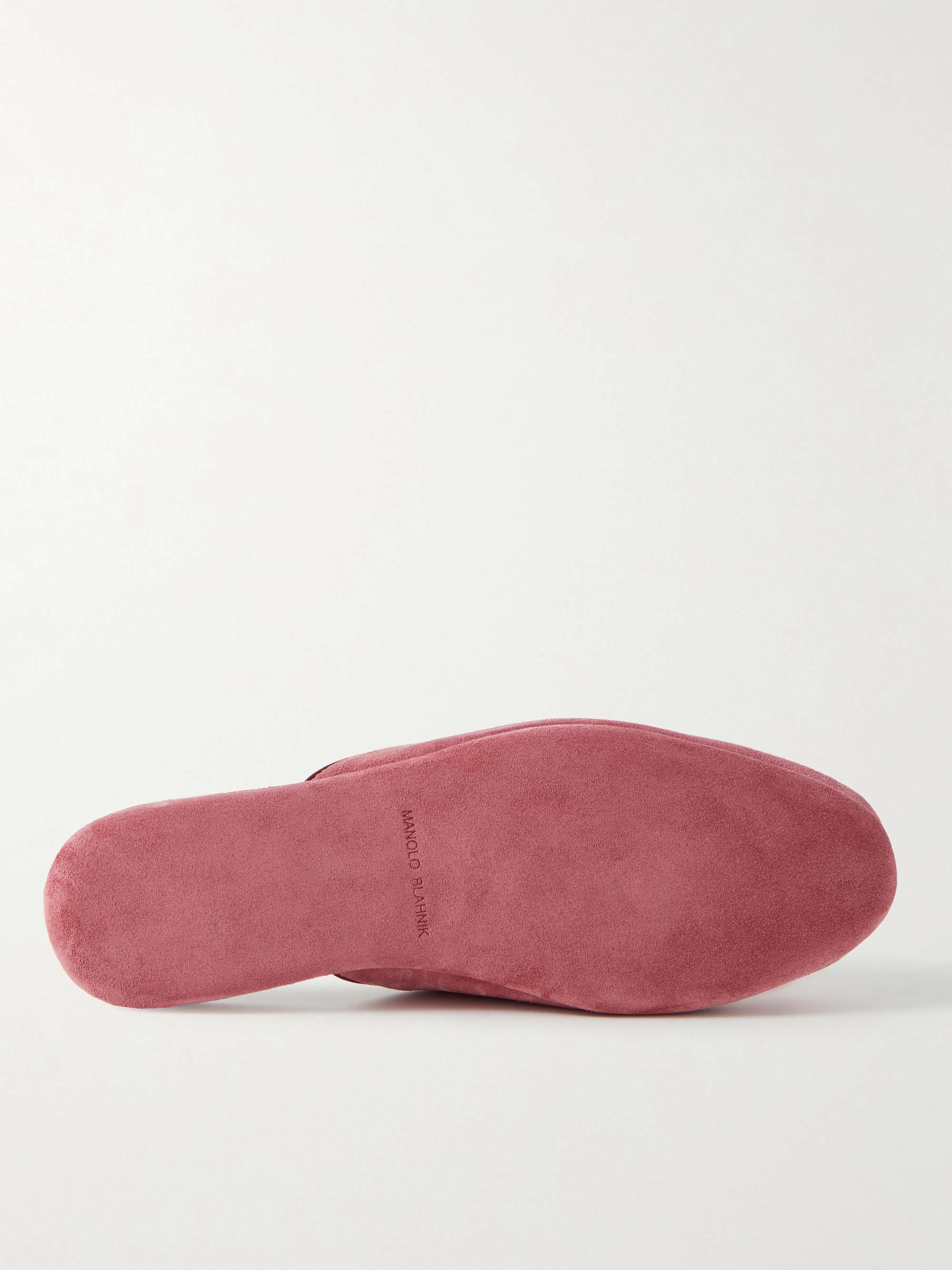 MANOLO BLAHNIK Montague Suede Slippers