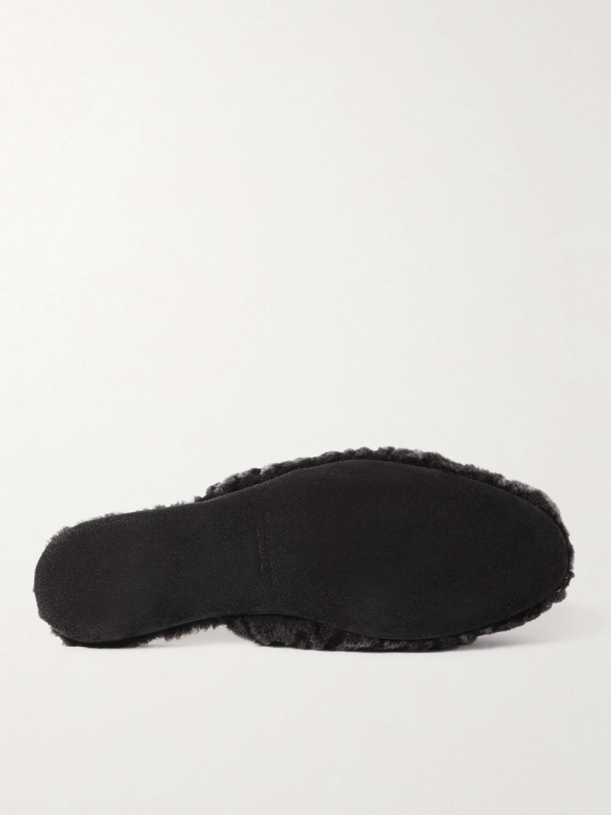 MANOLO BLAHNIK Montague Shearling Slippers