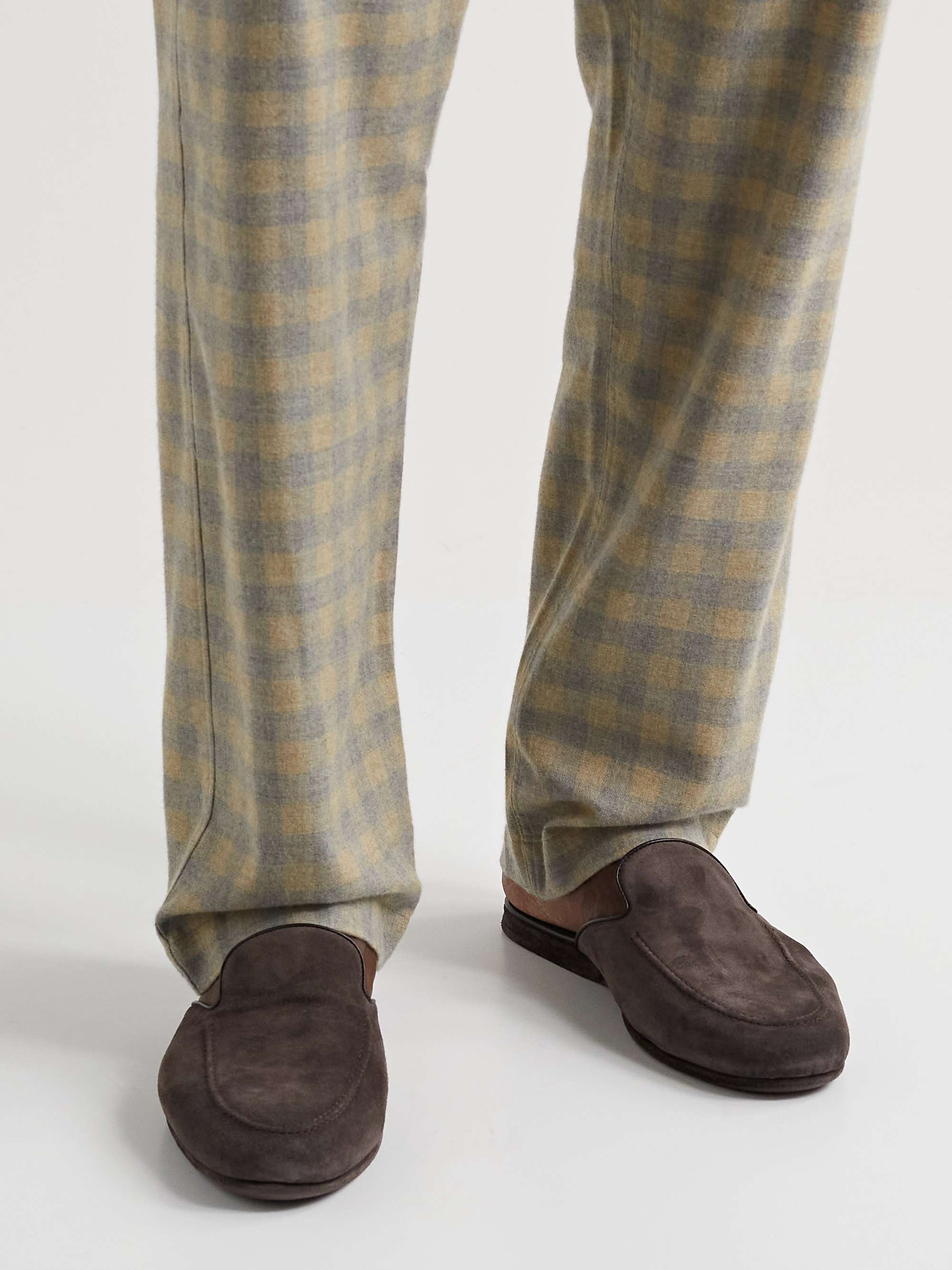 MANOLO BLAHNIK Montague Suede Slippers