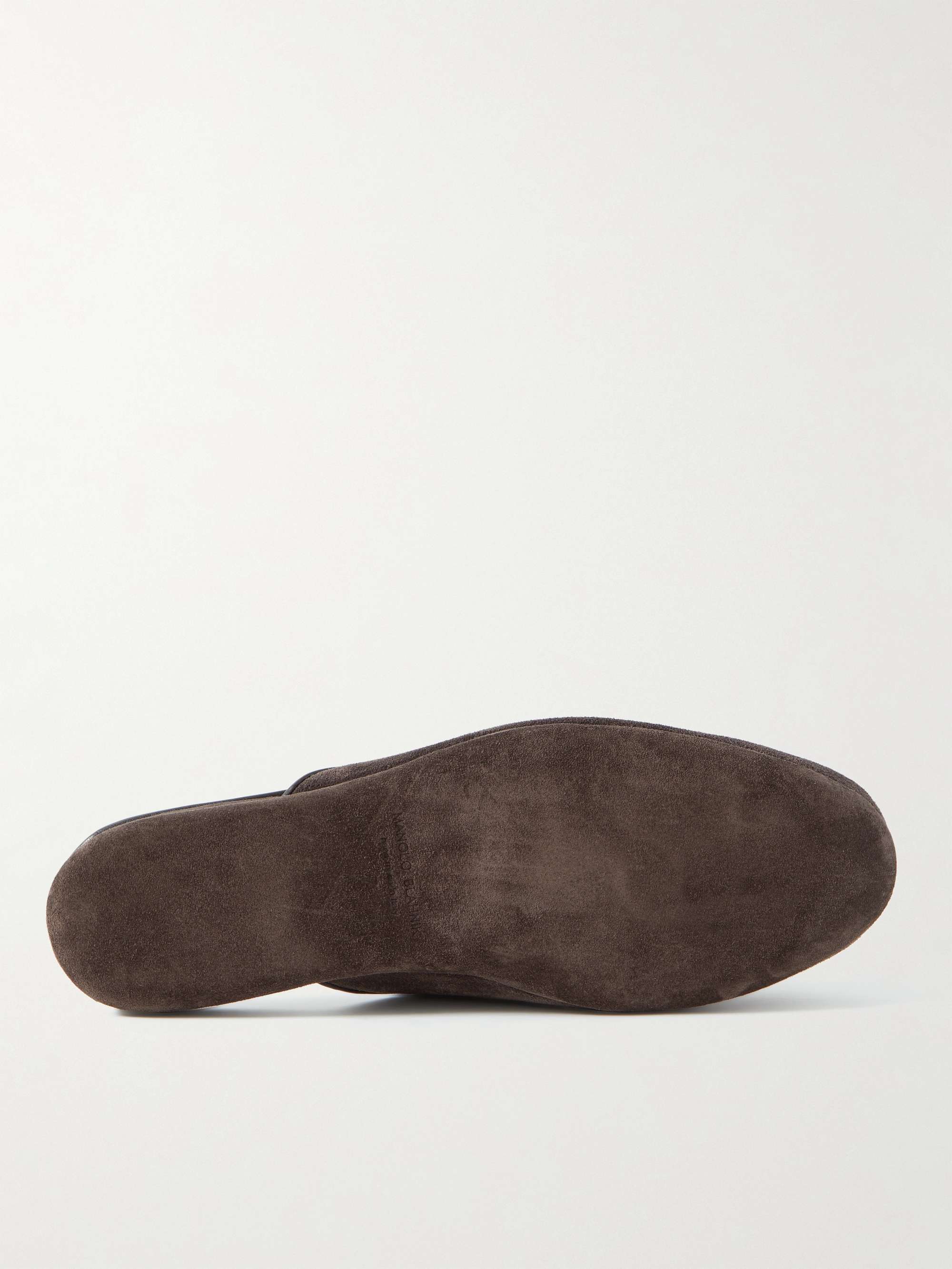 MANOLO BLAHNIK Montague Suede Slippers