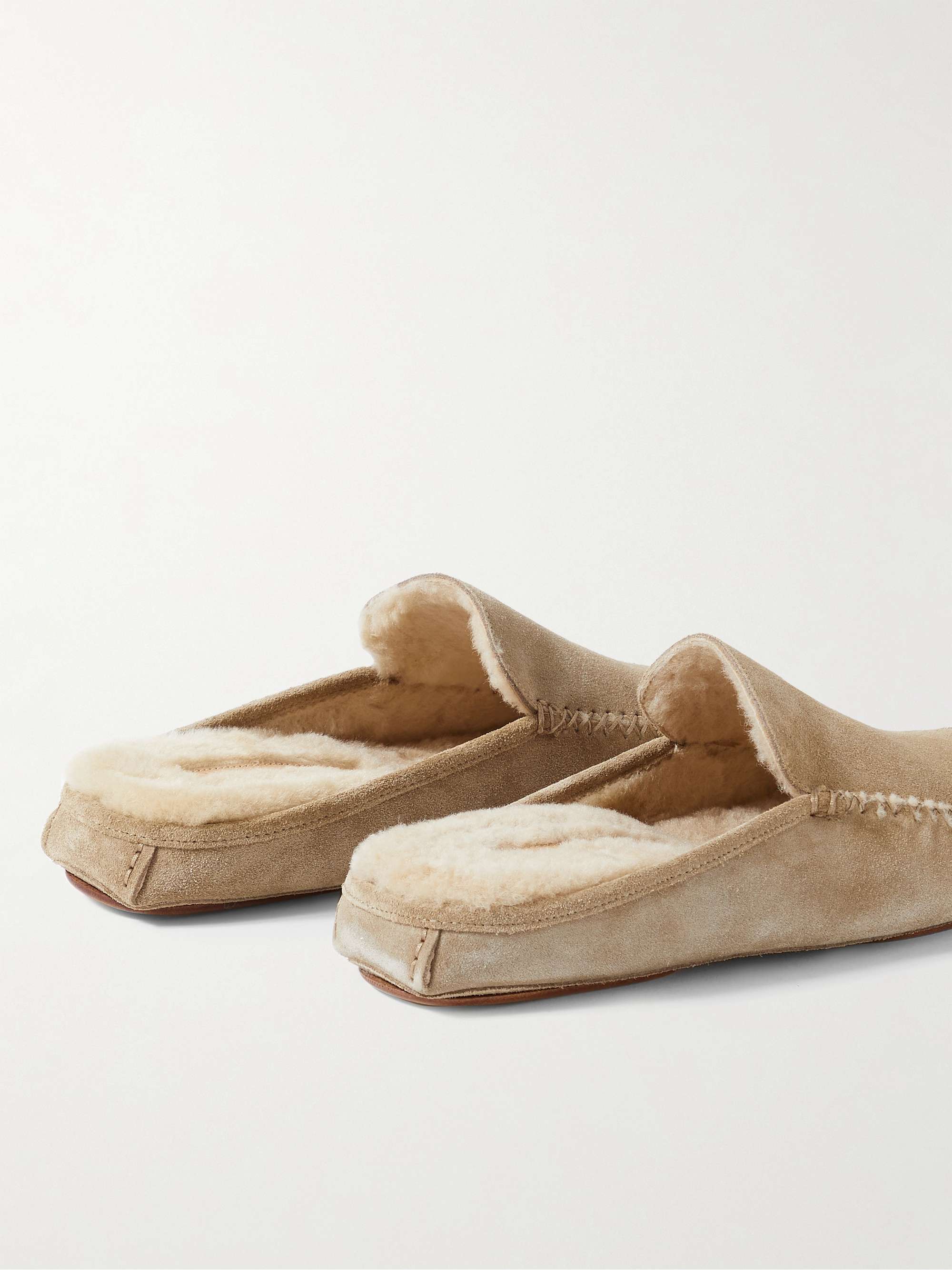 MANOLO BLAHNIK Crawford Suede Slippers
