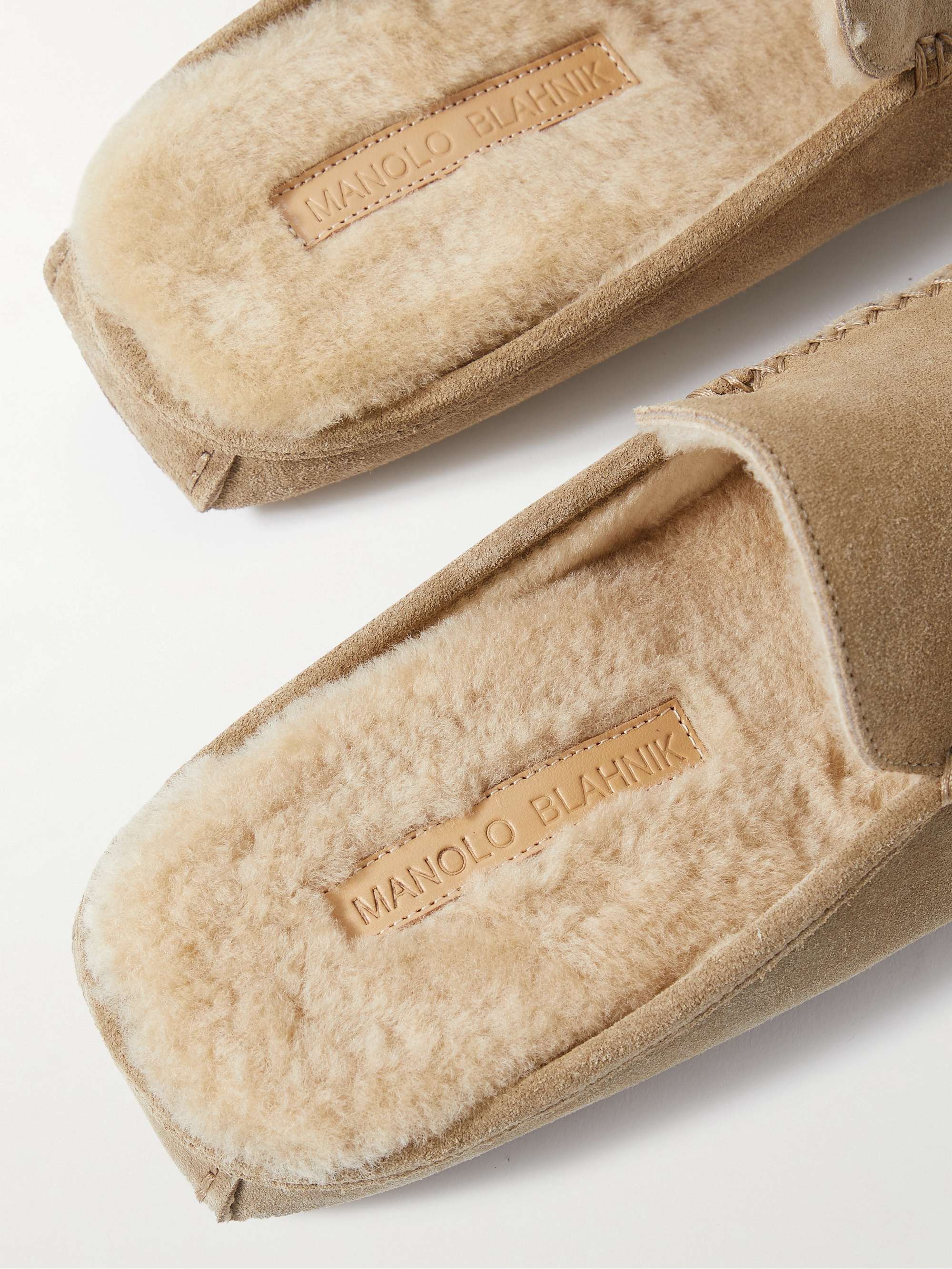 MANOLO BLAHNIK Crawford Suede Slippers