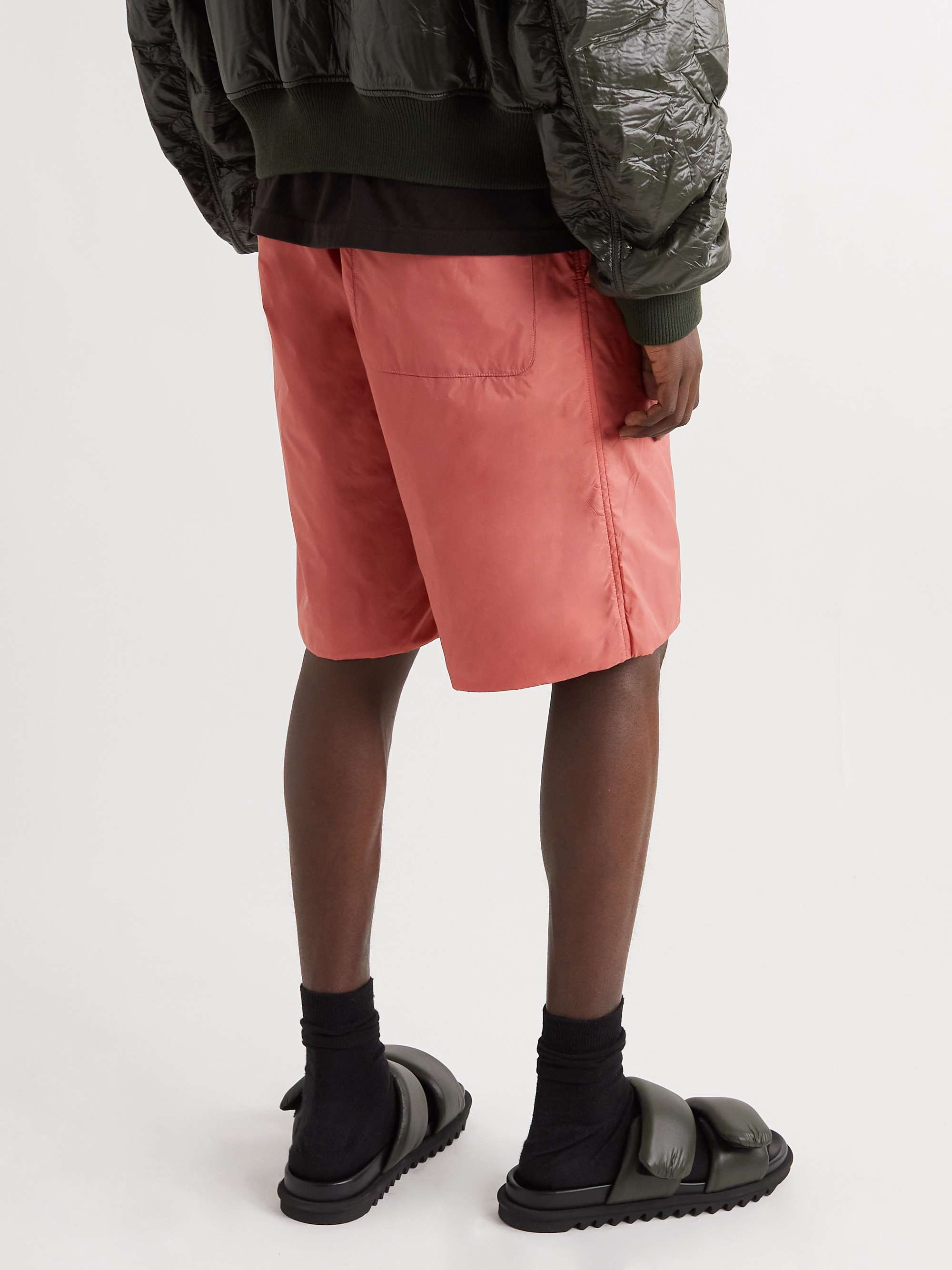 DRIES VAN NOTEN Wide-Leg Nylon Drawstring Shorts