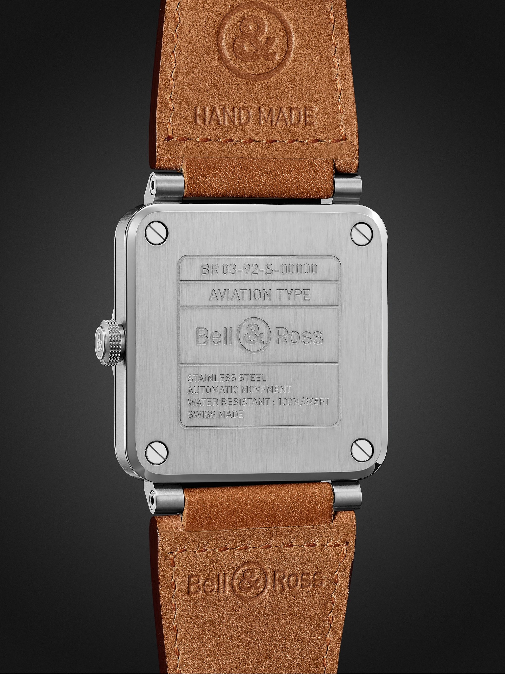 BELL & ROSS BR 03-92 Diver Limited Edition Automatic 42mm Bronze and Leather Watch, Ref.No R0392-D-BR-BR/SCA