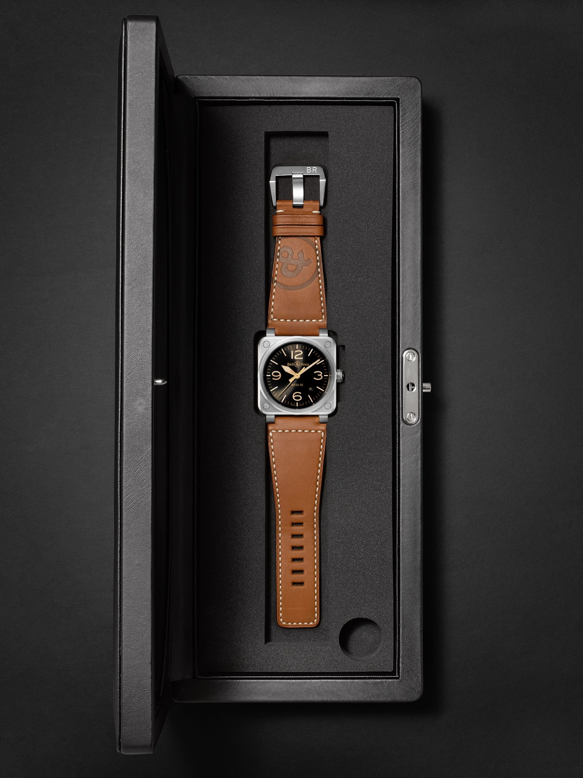 BELL & ROSS BR 03-92 Diver Limited Edition Automatic 42mm Bronze and Leather Watch, Ref.No R0392-D-BR-BR/SCA