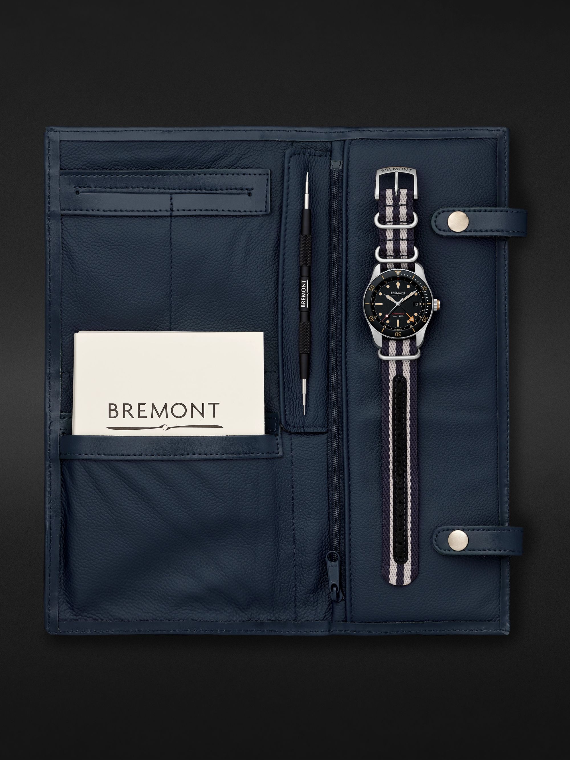 BREMONT Supermarine Automatic GMT 40mm Stainless Steel and NATO Watch, Ref. No. S302