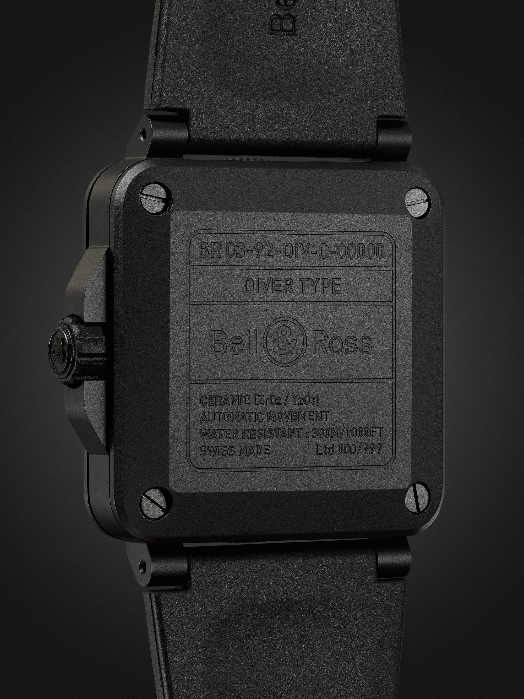 BELL & ROSS BR 03-92 Diver Limited Edition Automatic 42mm Bronze and Leather Watch, Ref.No R0392-D-BR-BR/SCA