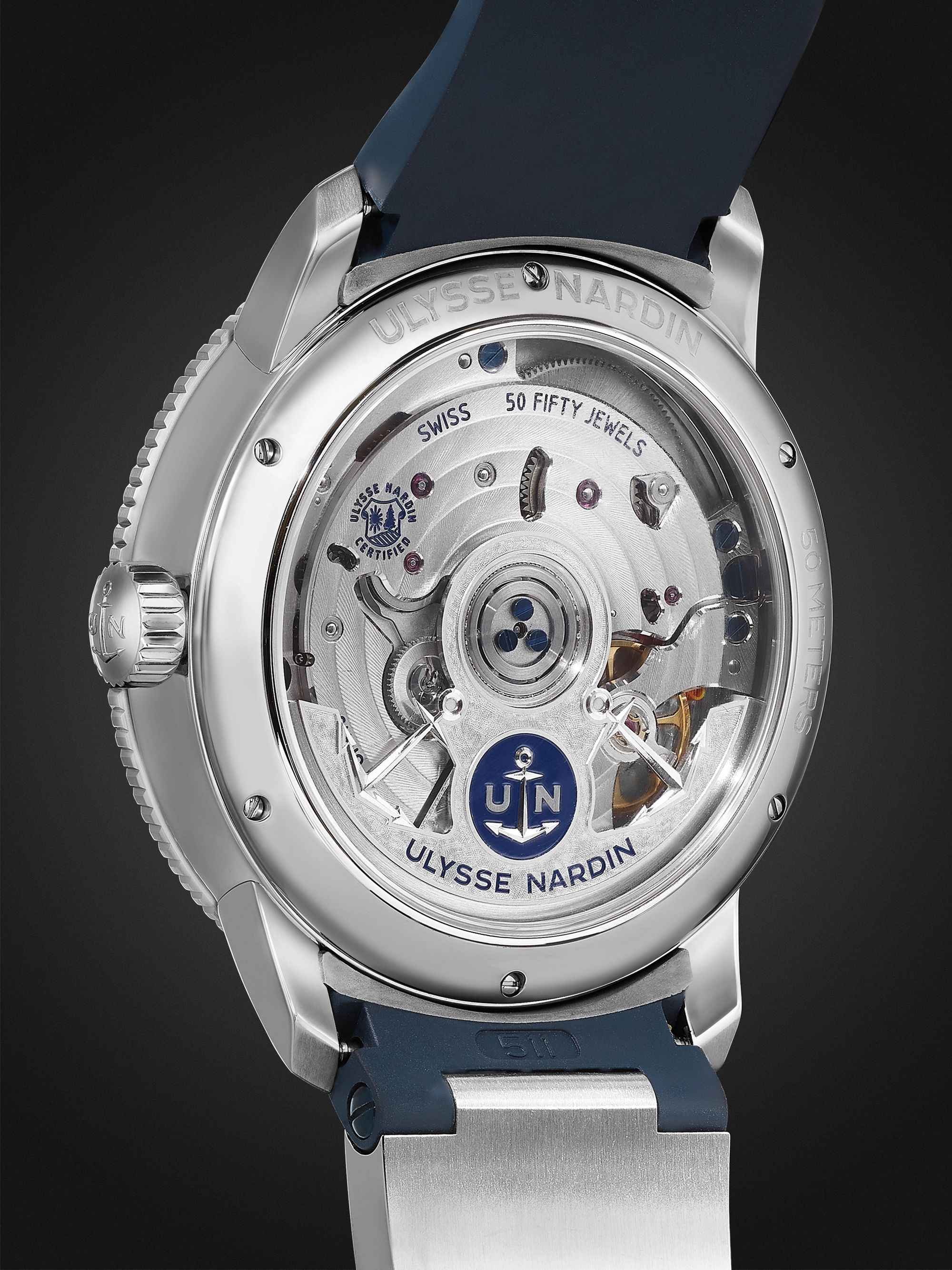 ULYSSE NARDIN Marine Torpilleur Automatic 42mm Stainless Steel and Rubber Watch, Ref. No. 1183-310-3/43
