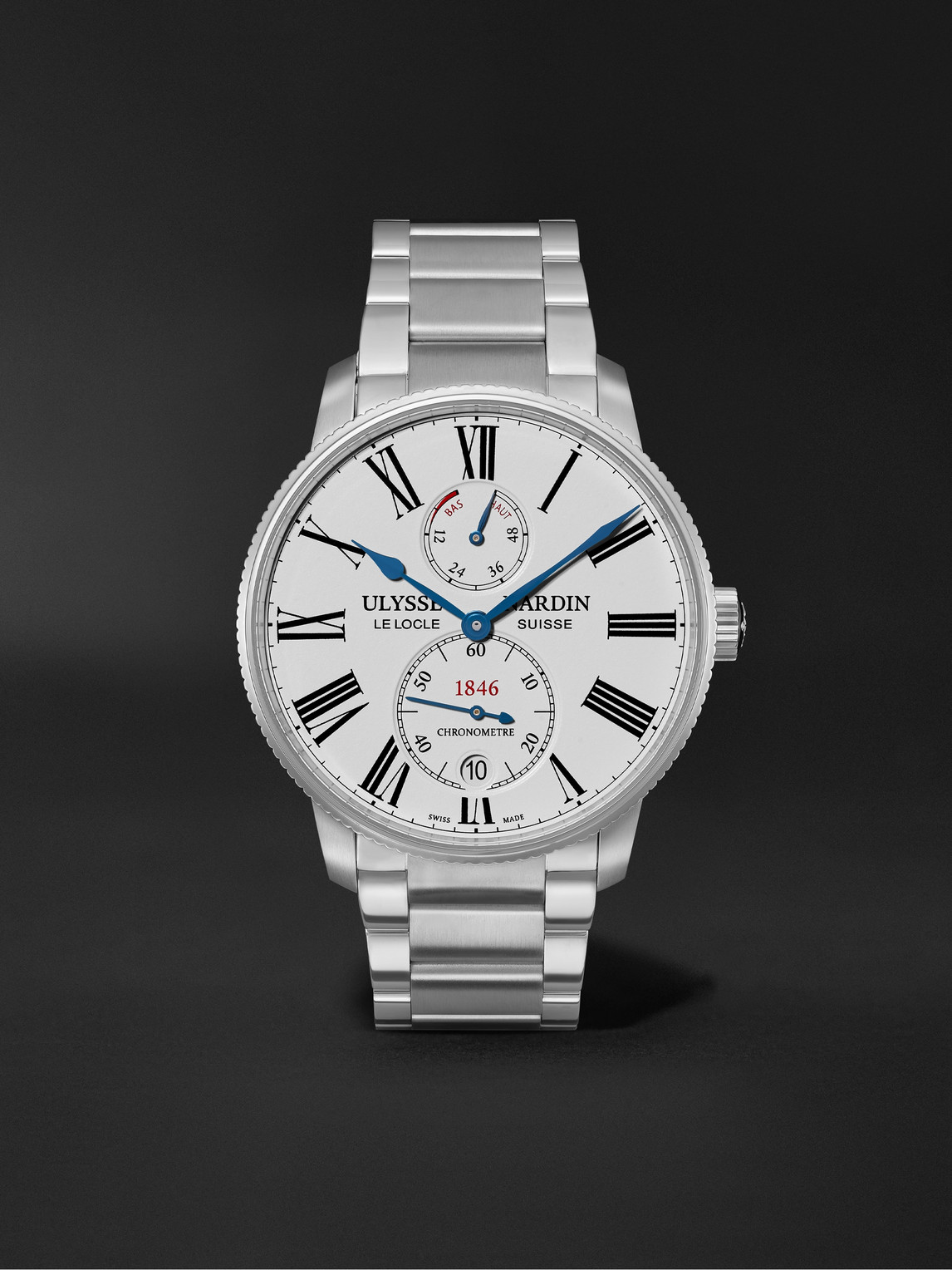 Ulysse Nardin Marine Torpilleur Automatic 42mm Stainless Steel Watch, Ref. No. 1183-310-7m/40 In White