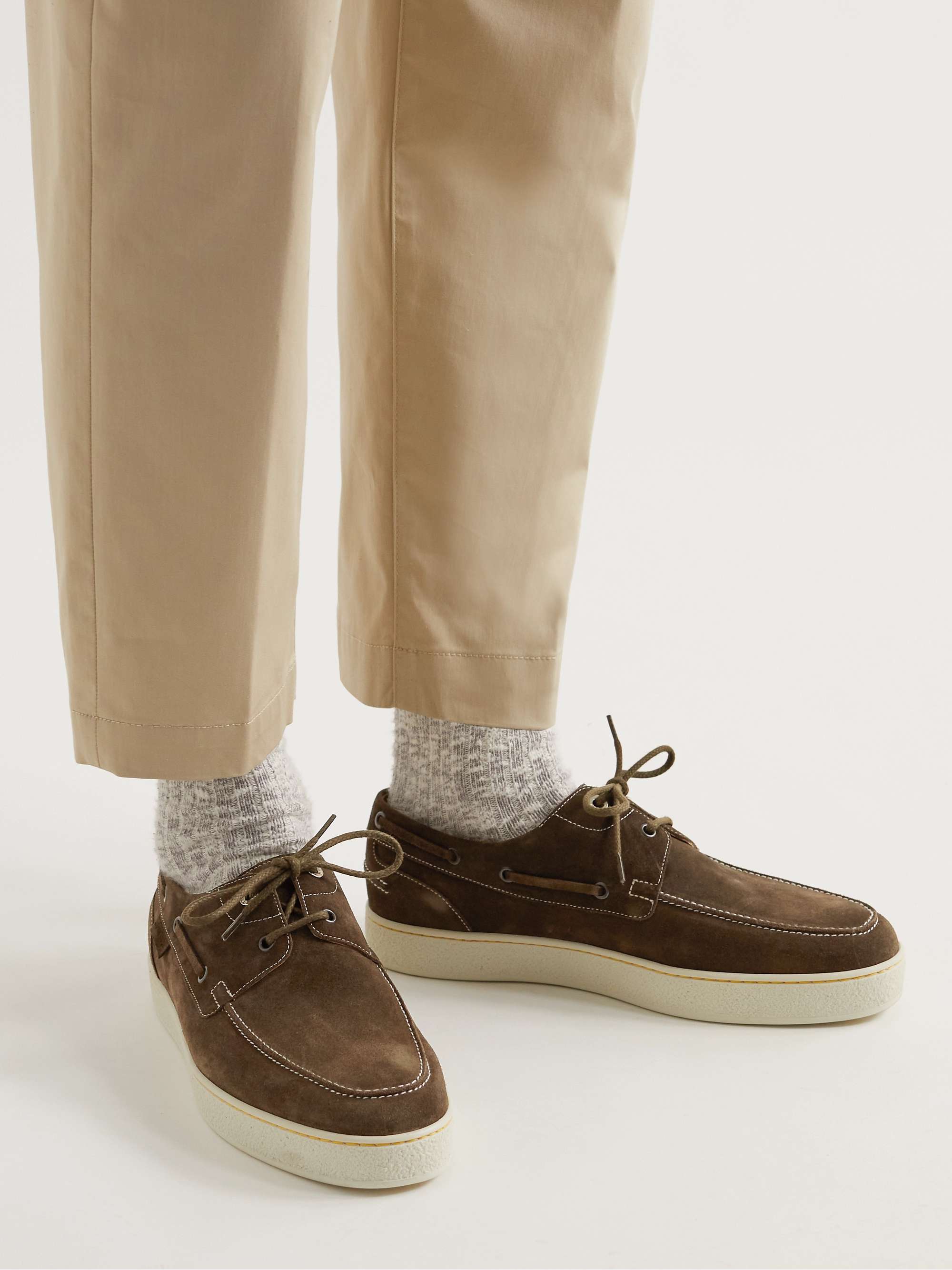 JOHN LOBB Pier Suede Boat Shoes