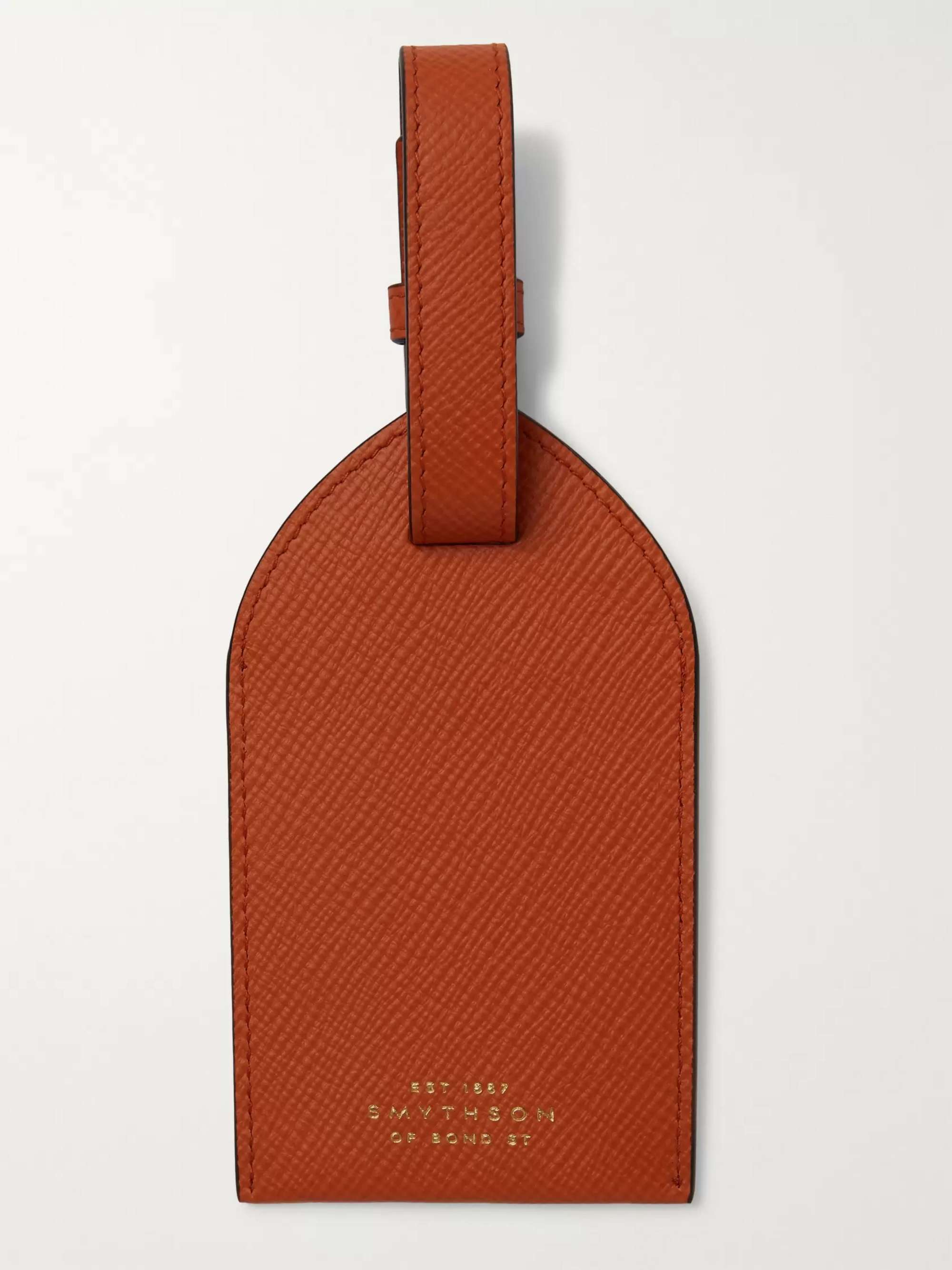 KINGSMAN + Smythson Cross-Grain Leather Luggage Tag