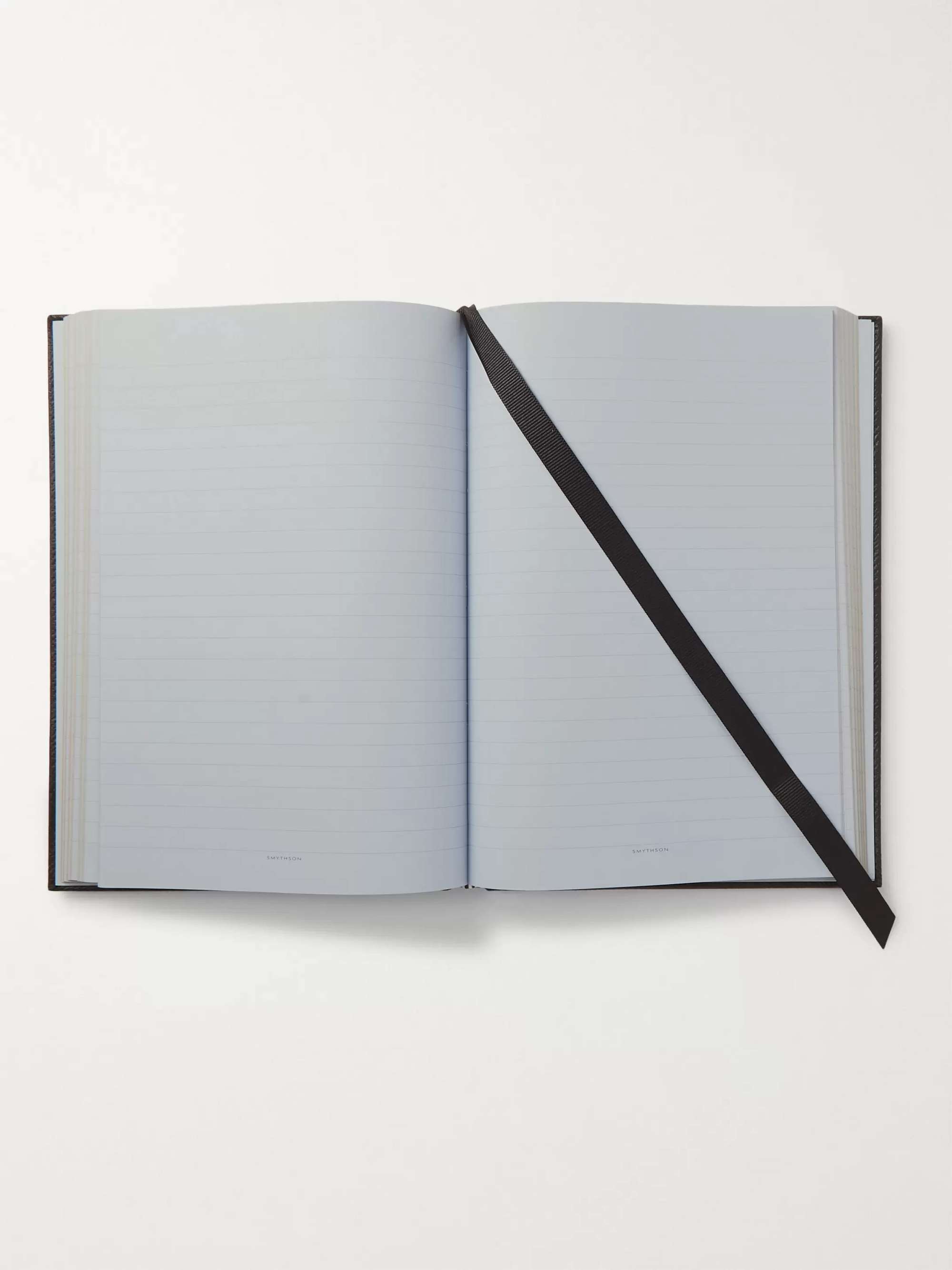 KINGSMAN + Smythson Printed Cross-Grain Leather Notebook