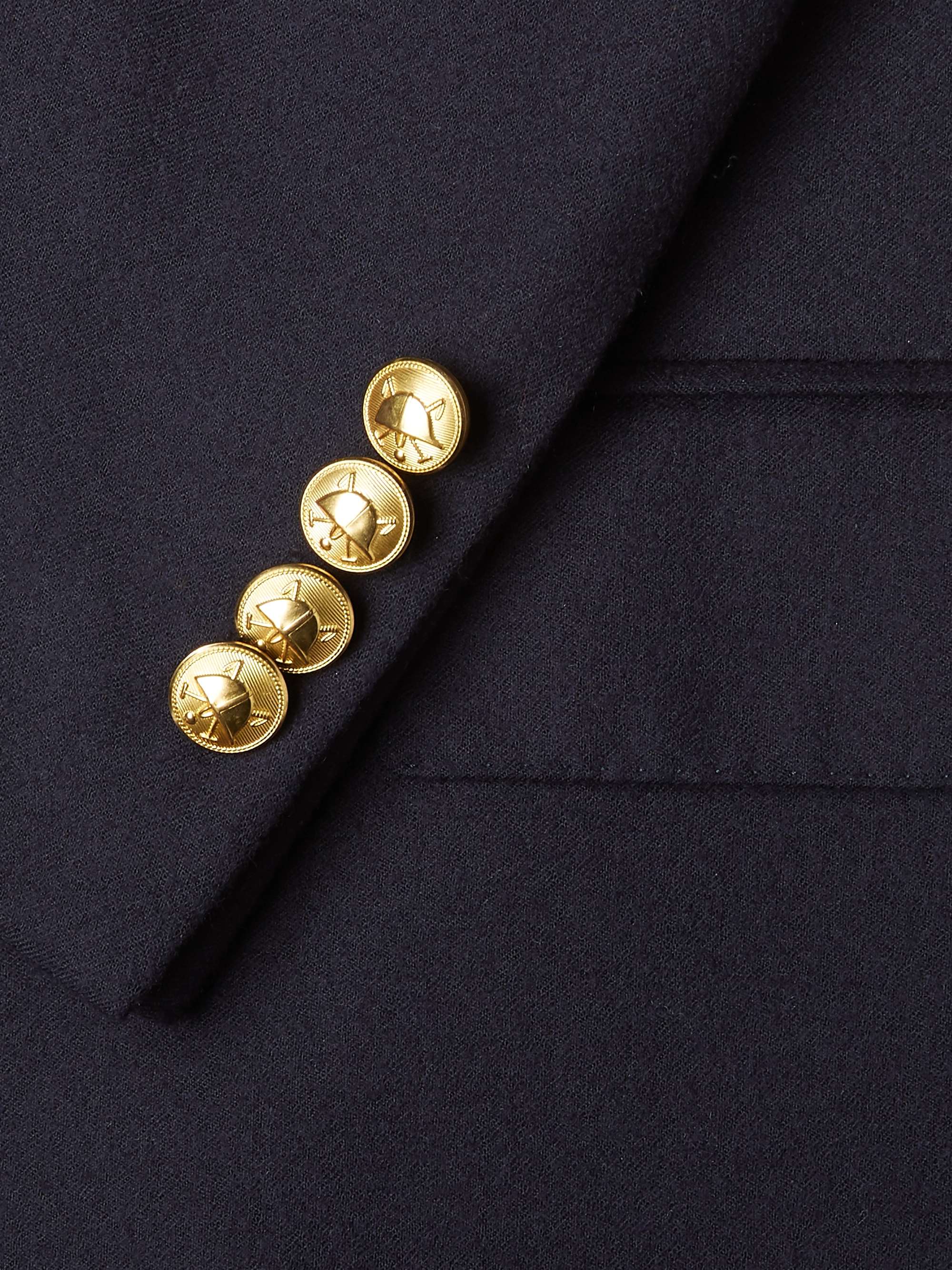 POLO RALPH LAUREN Navy Slim-Fit Unstructured Linen-Blend Blazer