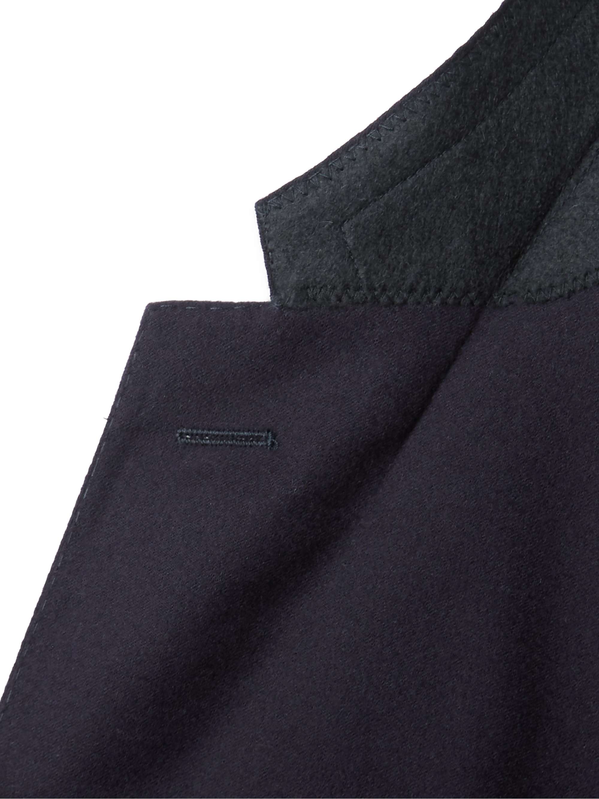 POLO RALPH LAUREN Navy Slim-Fit Unstructured Linen-Blend Blazer