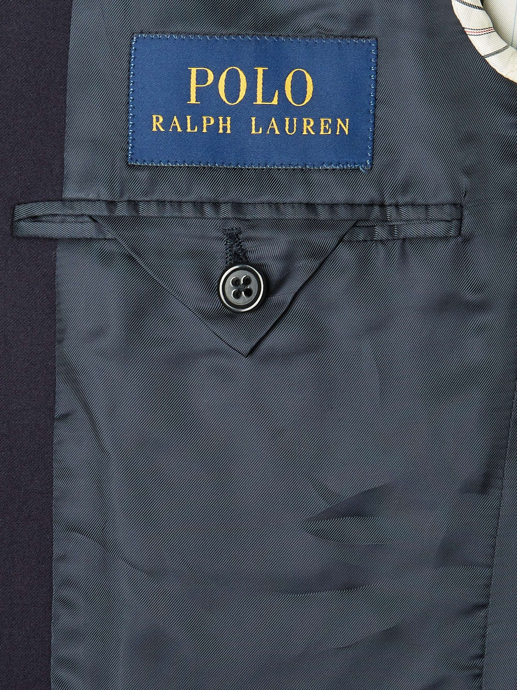 POLO RALPH LAUREN Navy Slim-Fit Unstructured Linen-Blend Blazer