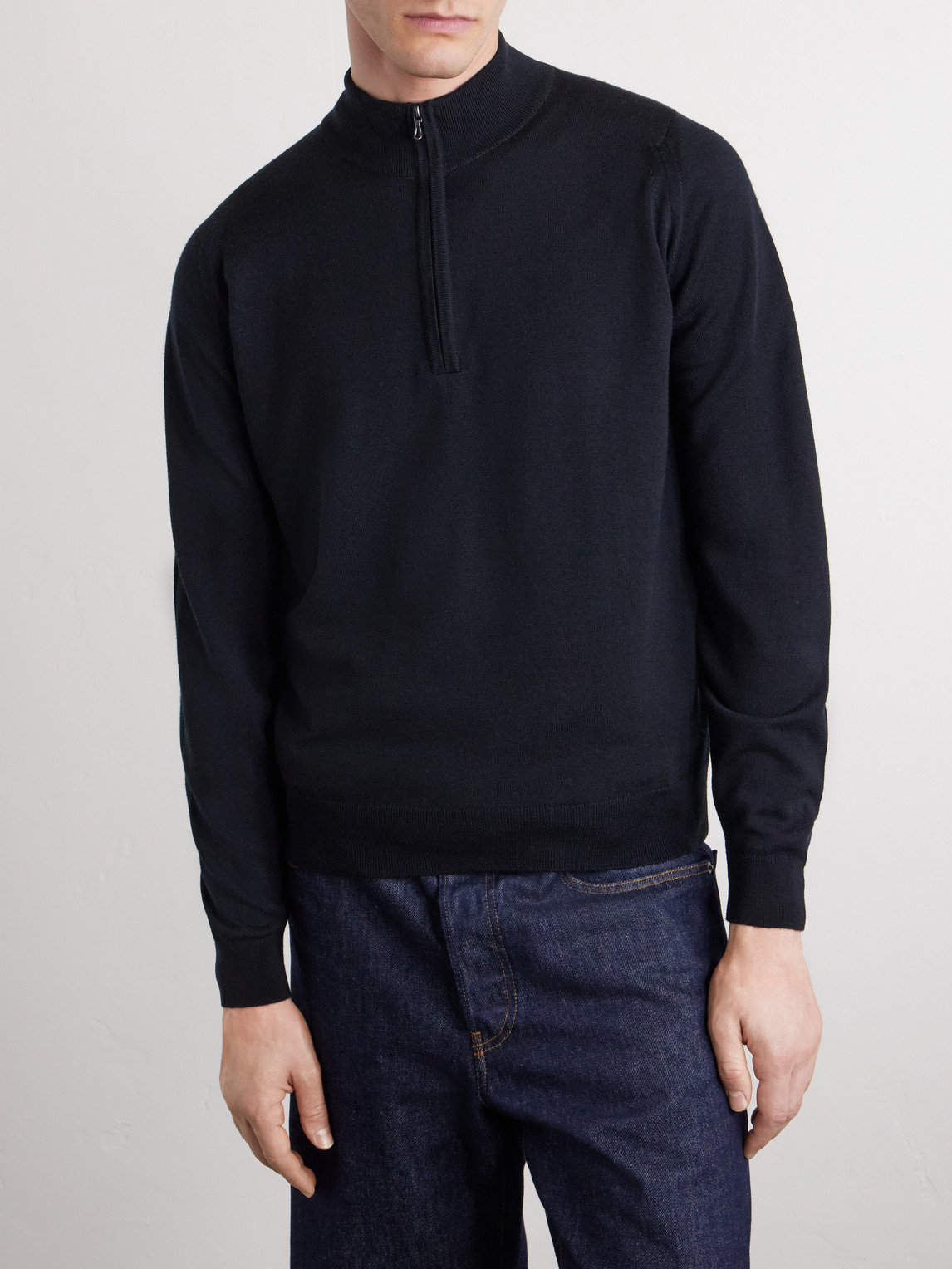 Tapton Slim-Fit Merino Wool Half-Zip Sweater