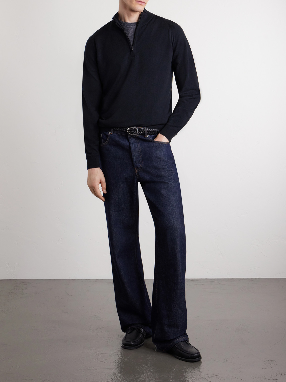 Tapton Slim-Fit Merino Wool Half-Zip Sweater — 2