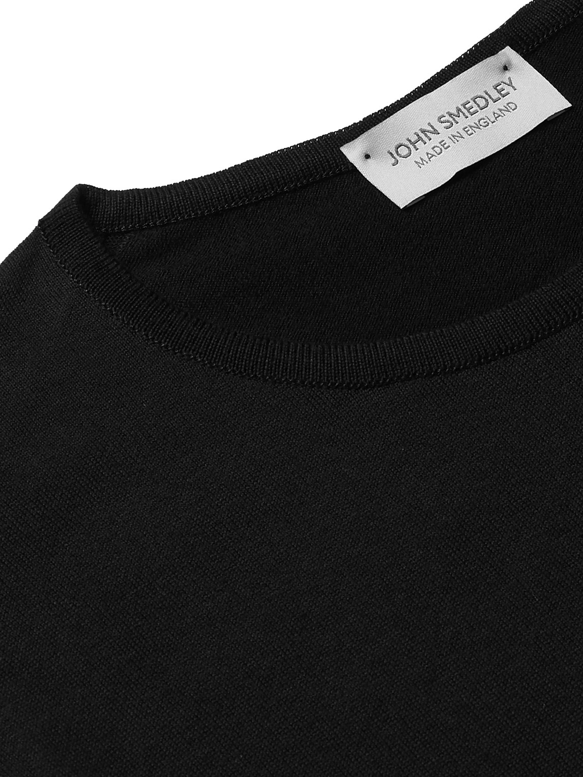 Shop John Smedley Belden Slim-fit Knitted Sea Island Cotton T-shirt In Black