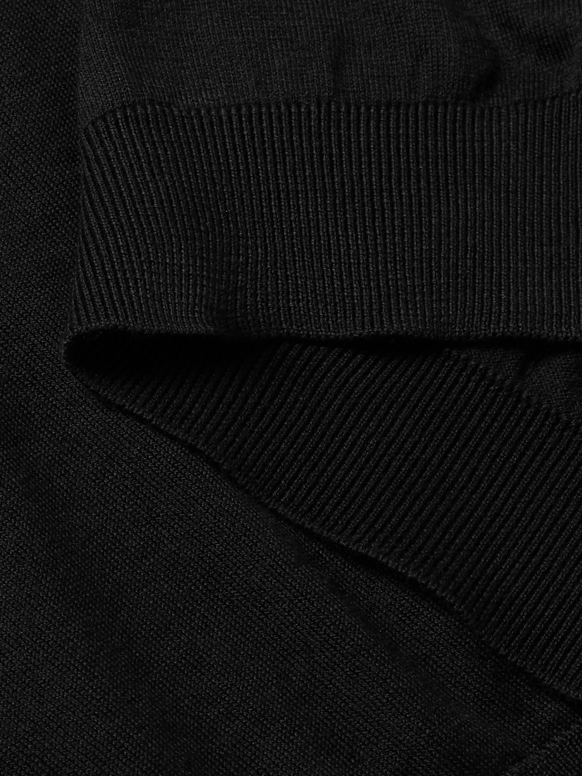 Shop John Smedley Belden Slim-fit Knitted Sea Island Cotton T-shirt In Black