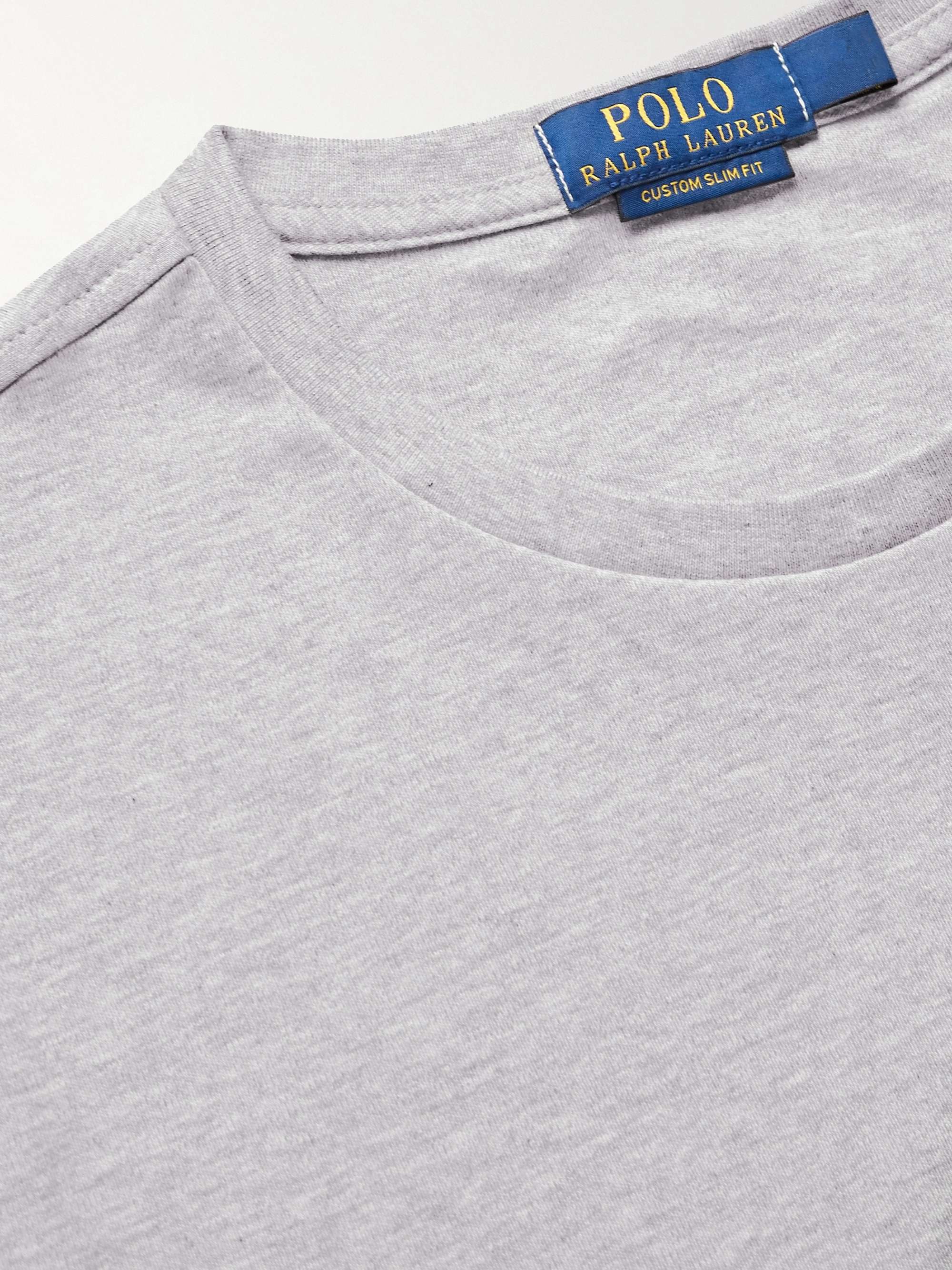 POLO RALPH LAUREN Slim-Fit Mélange Cotton-Jersey T-Shirt