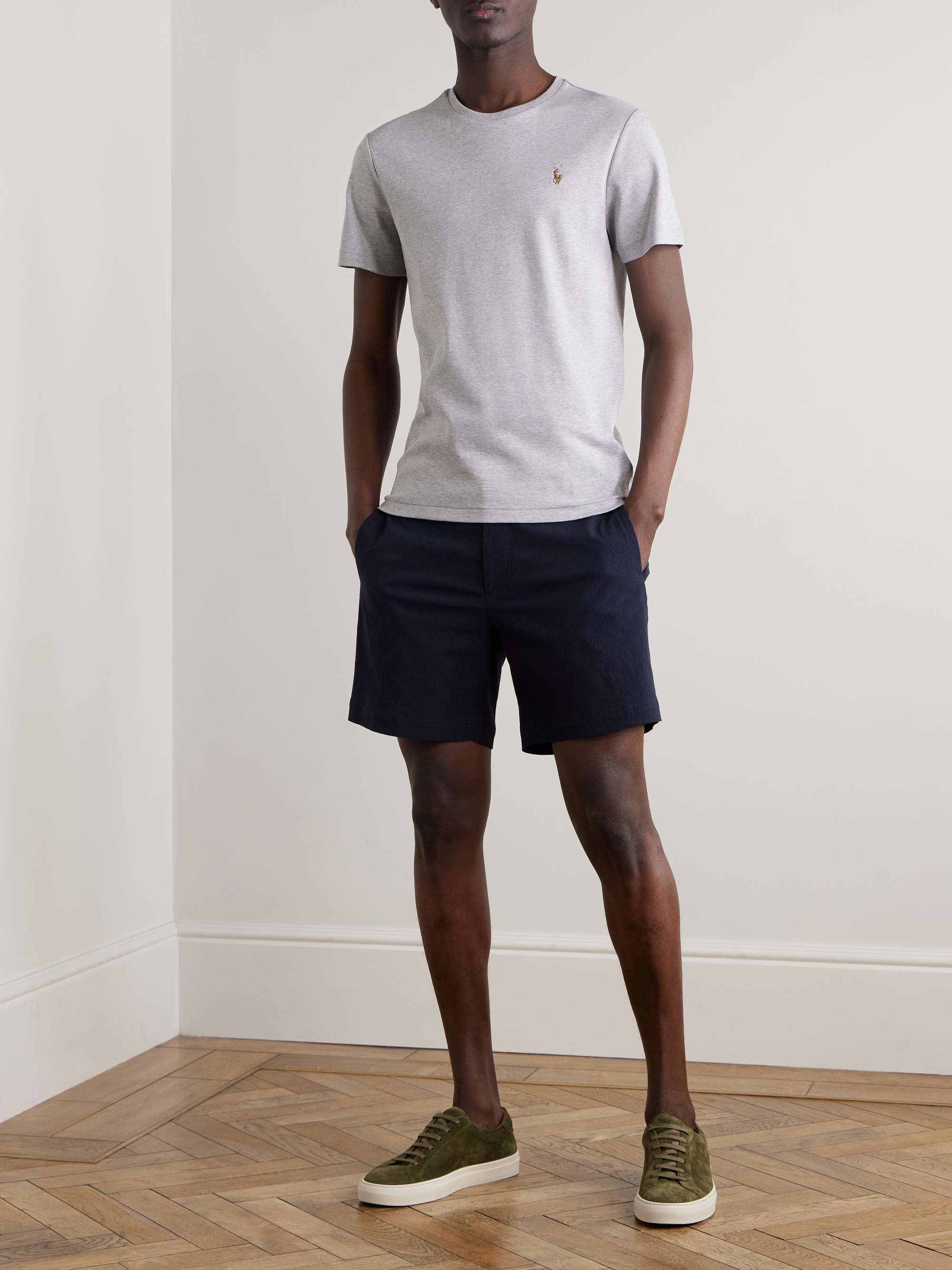 POLO RALPH LAUREN Slim-Fit Mélange Cotton-Jersey T-Shirt